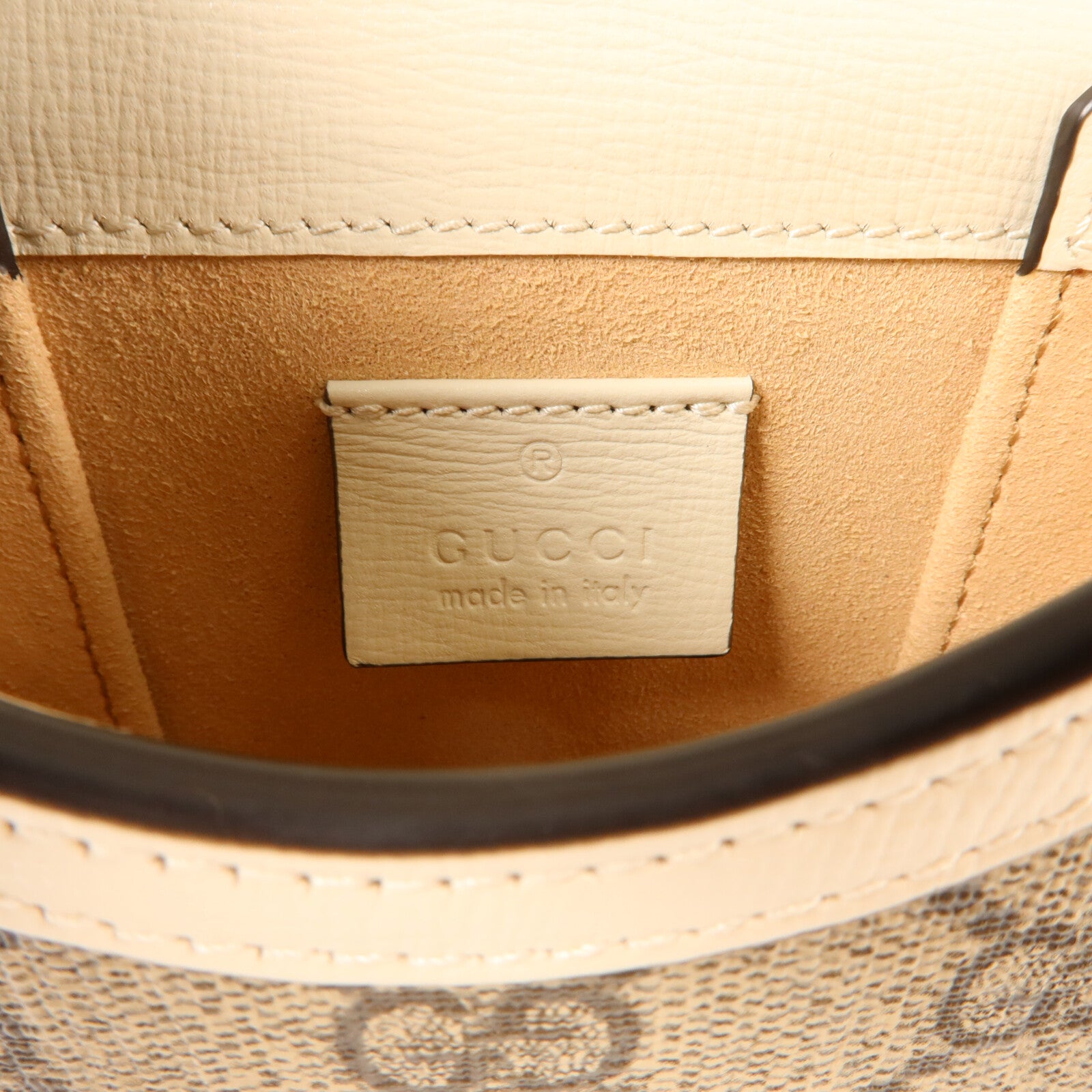 GUCCI 塗層帆布Horsebit 1955 Mini Phone Bag肩背袋