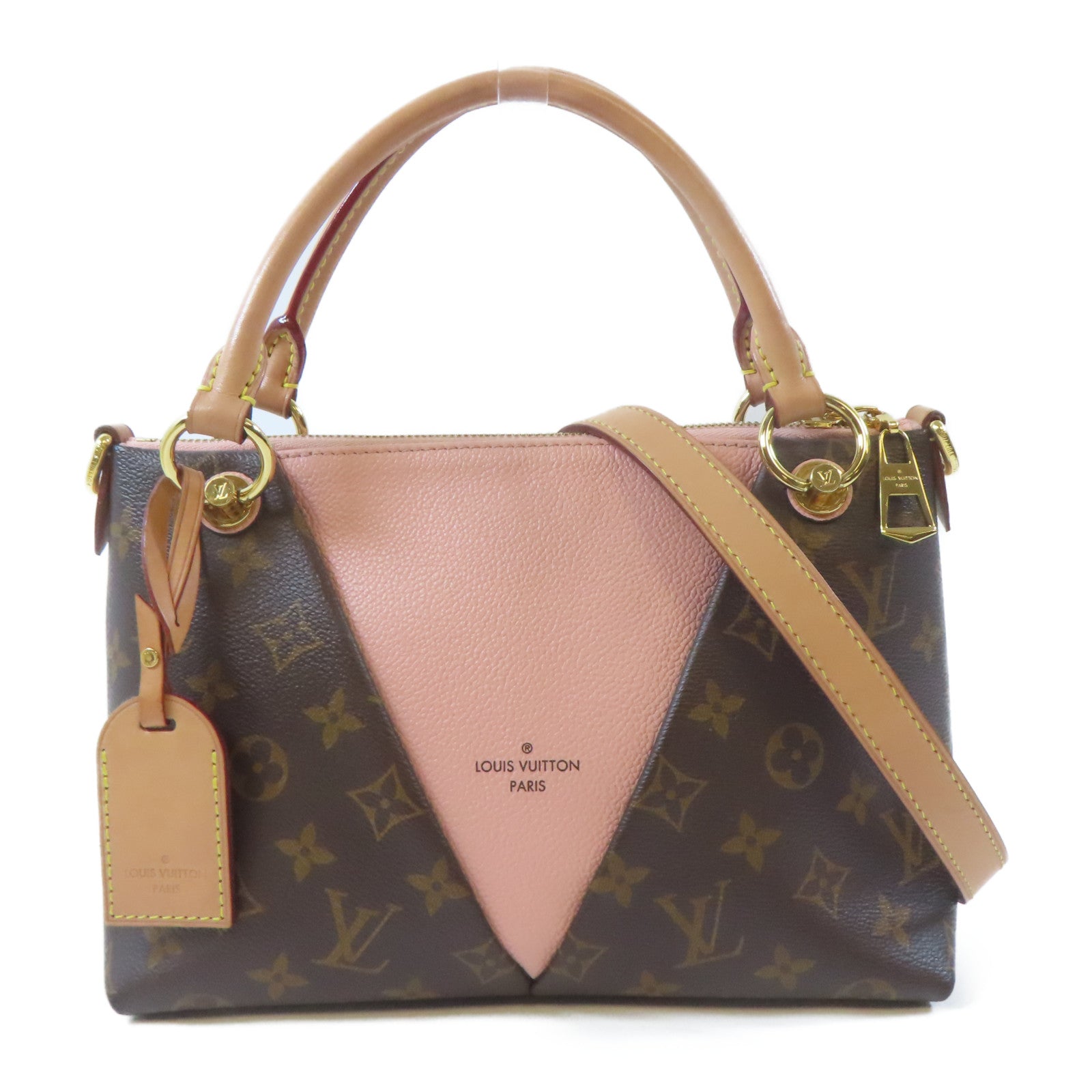 LOUIS VUITTON 【激減優惠】Monogram V Tote BB金扣手挽肩背兩用袋啡色