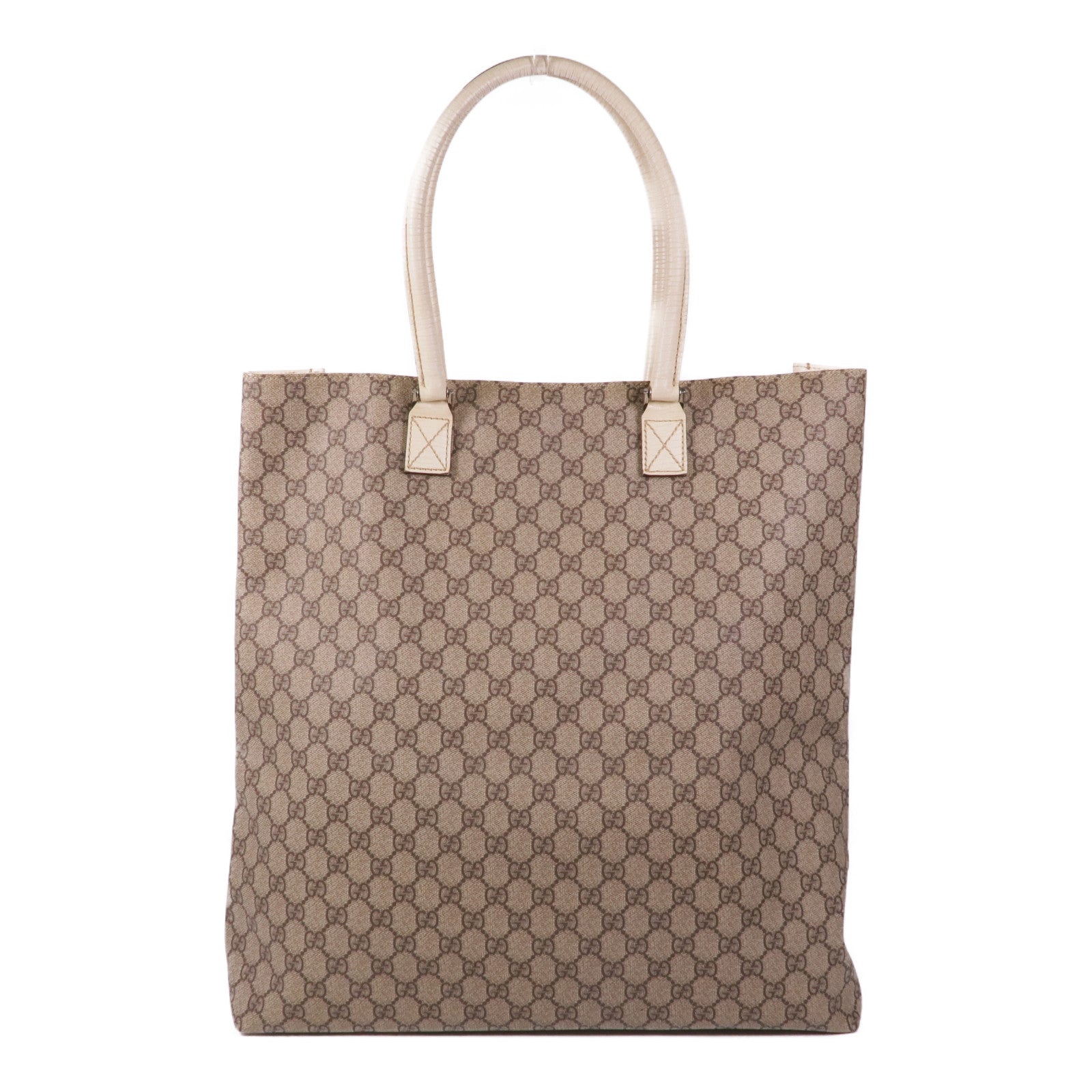 GUCCI 塗層帆布Shoulder Tote銀扣肩背袋/手挽袋