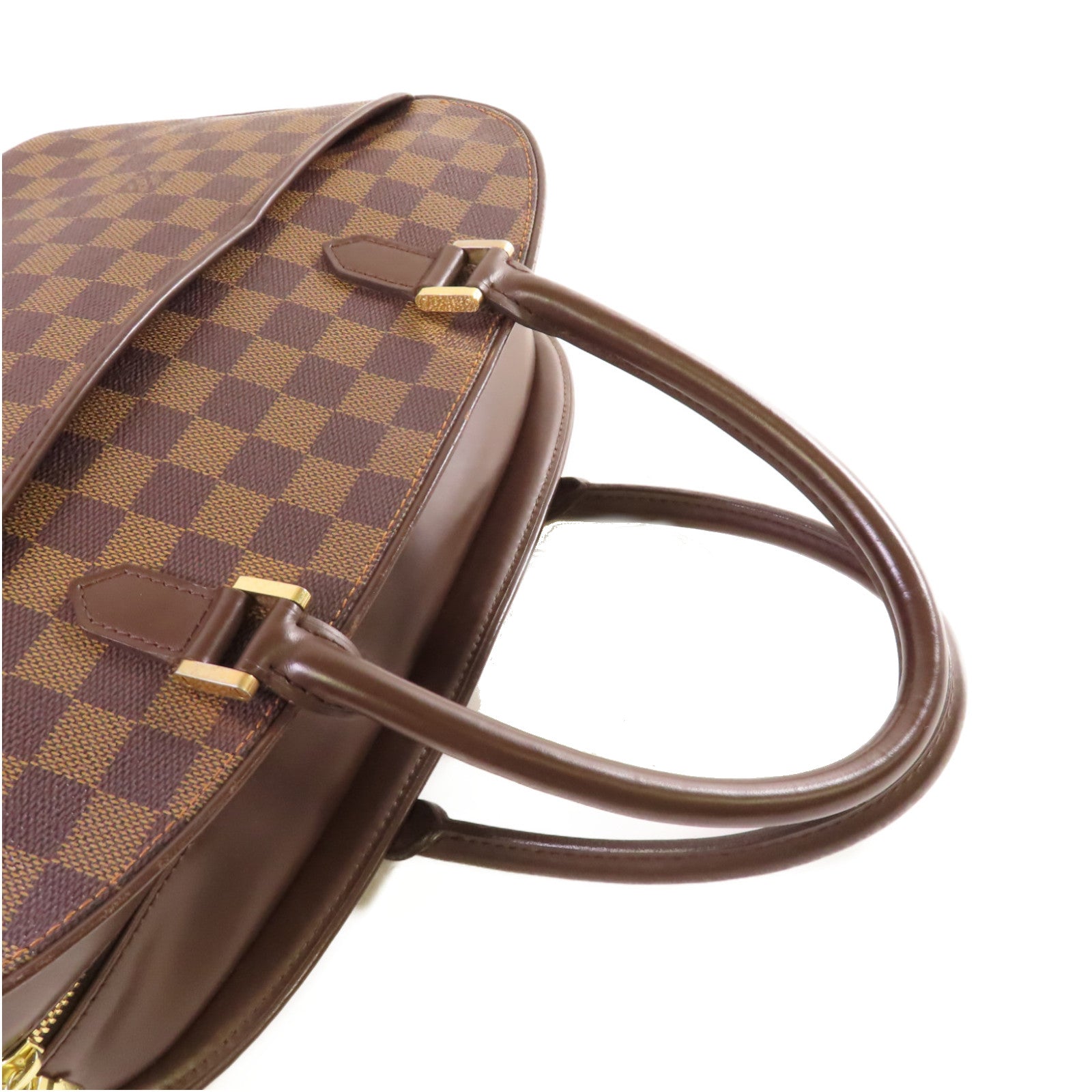 LOUIS VUITTON Damier Ebene Sarria Horizontal Handbag金扣手挽袋啡色
