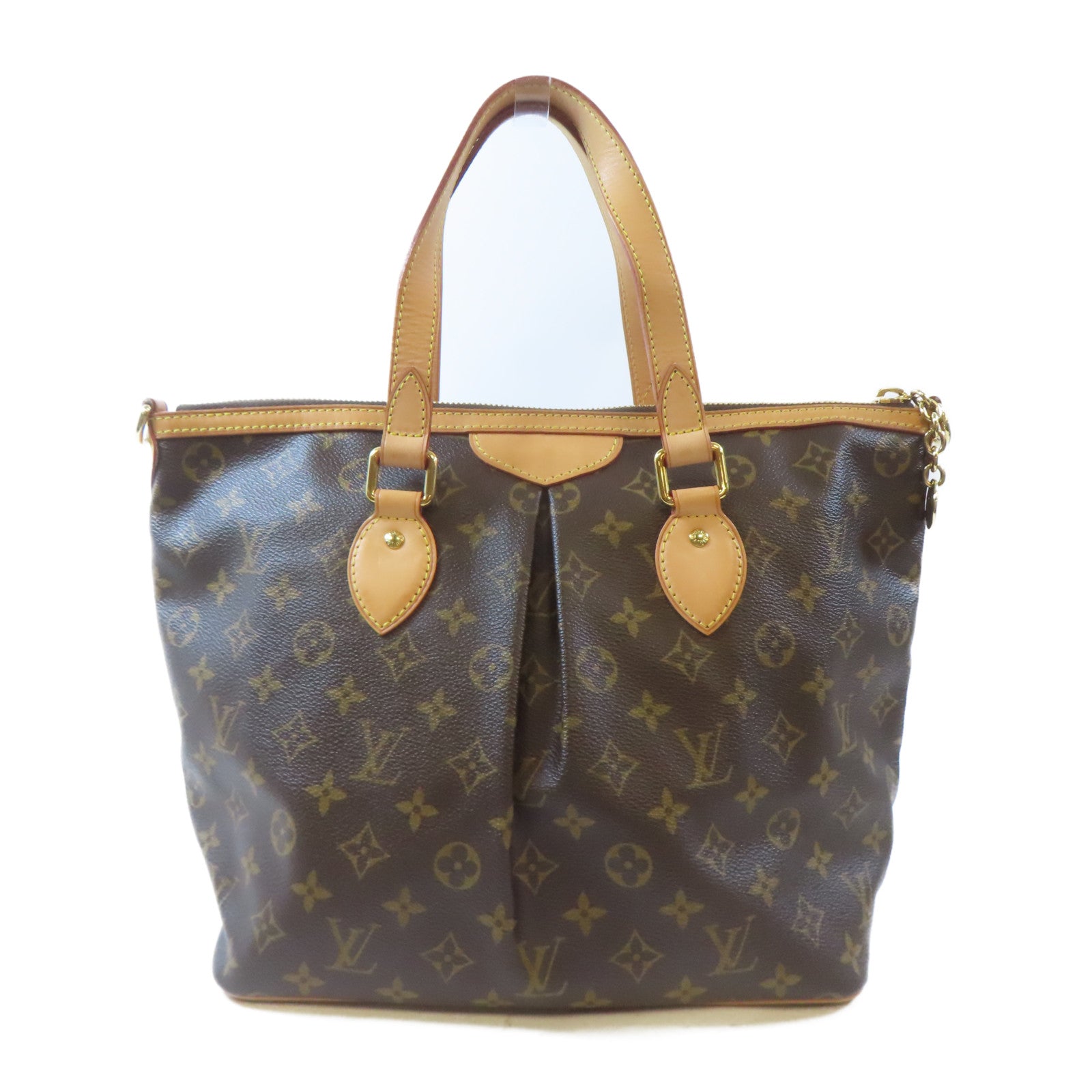 LOUIS VUITTON 【激減優惠】Monogram Palermo PM金扣手挽肩背兩用袋棕色