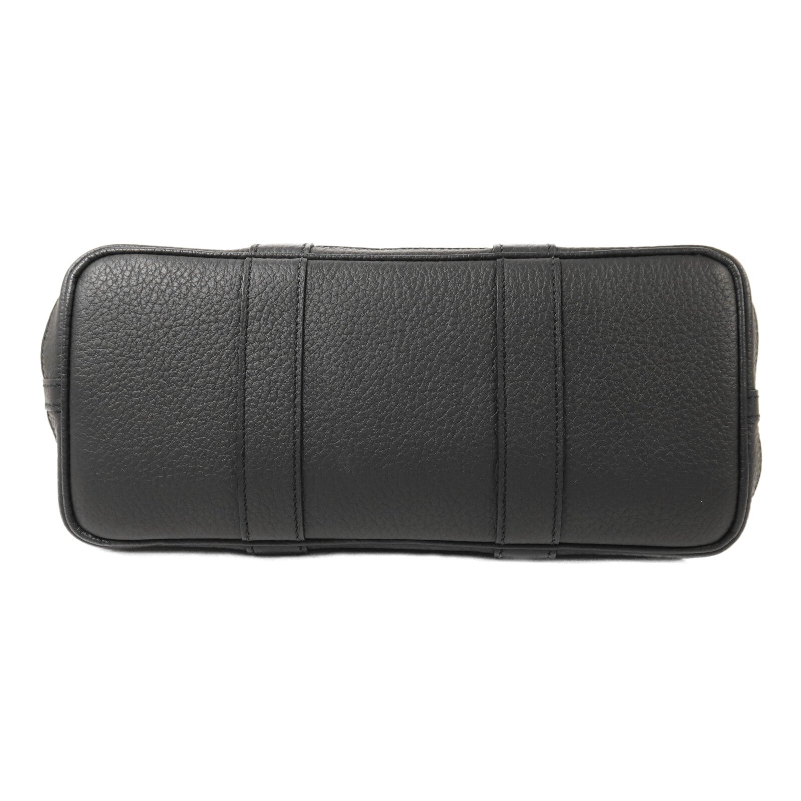 HERMES 帆布Garden Party TPM銀扣手挽袋Noir
