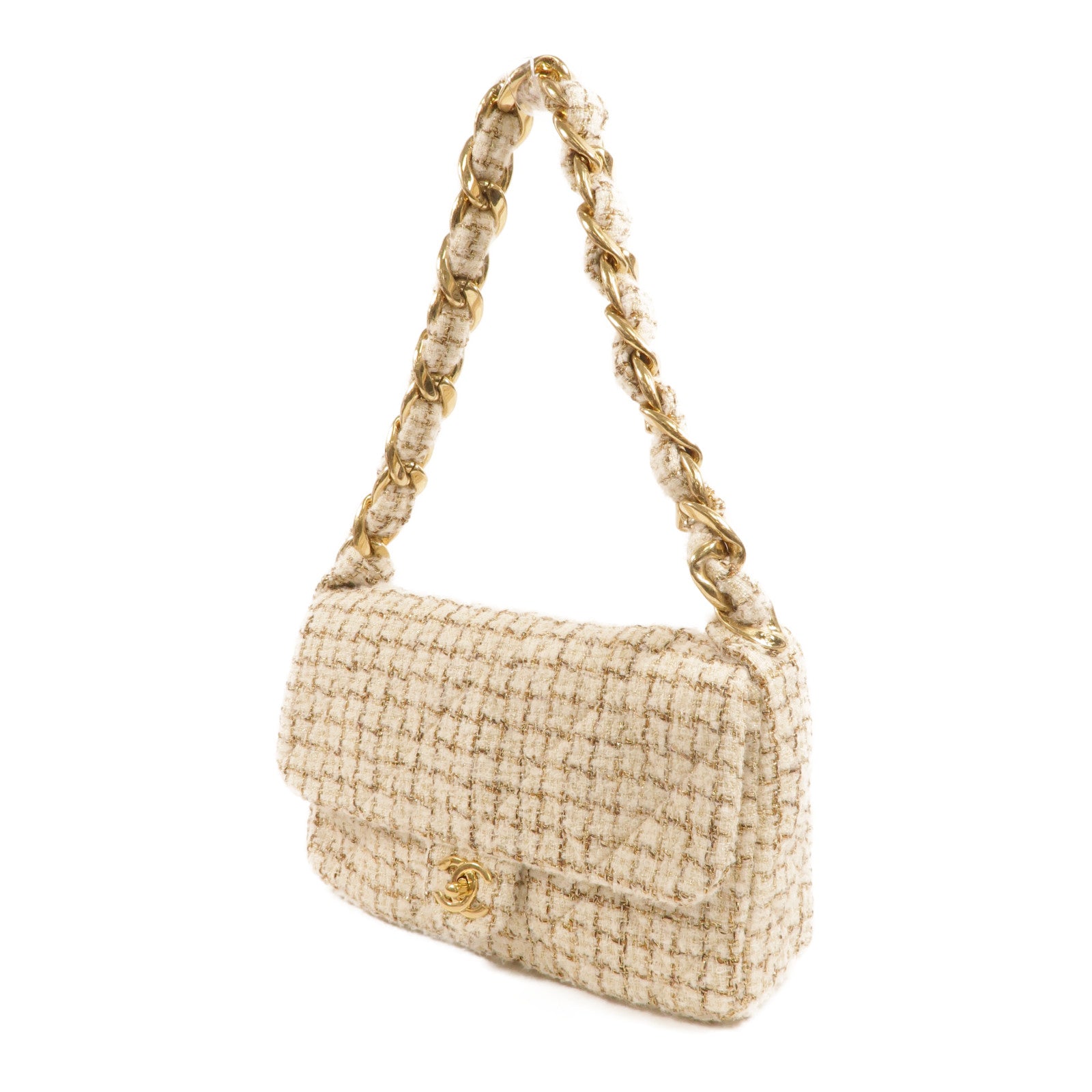 CHANEL Tweed Flap Bag肩背袋