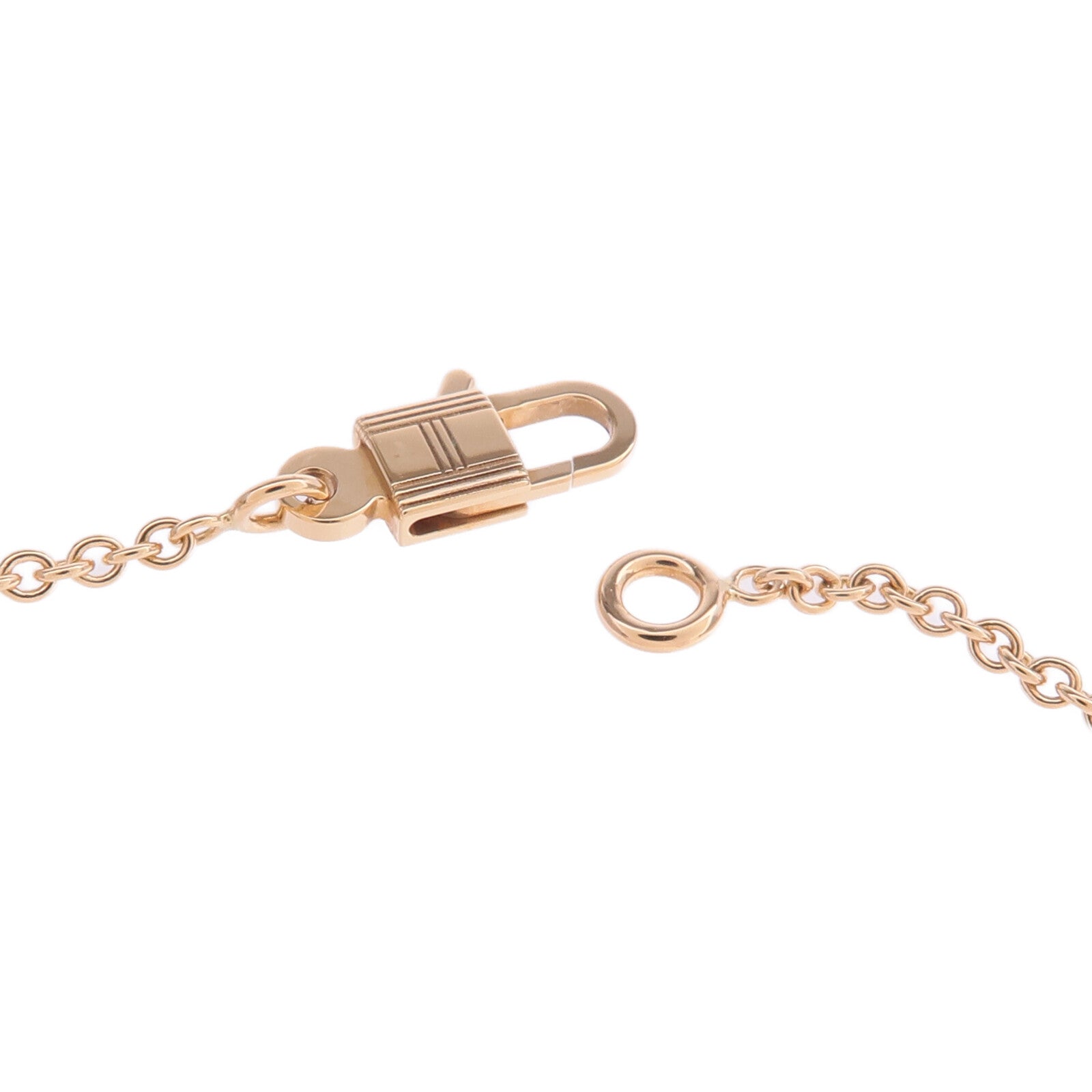 HERMES 18K玫瑰金Amulettes Kelly Pendant尖晶石項鍊