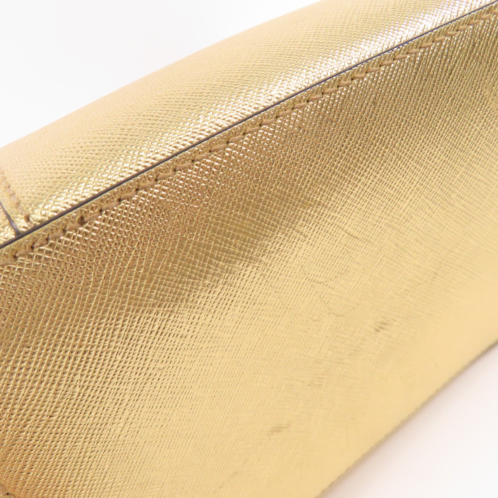 PRADA 牛皮皮革Brique Bag金扣肩背袋