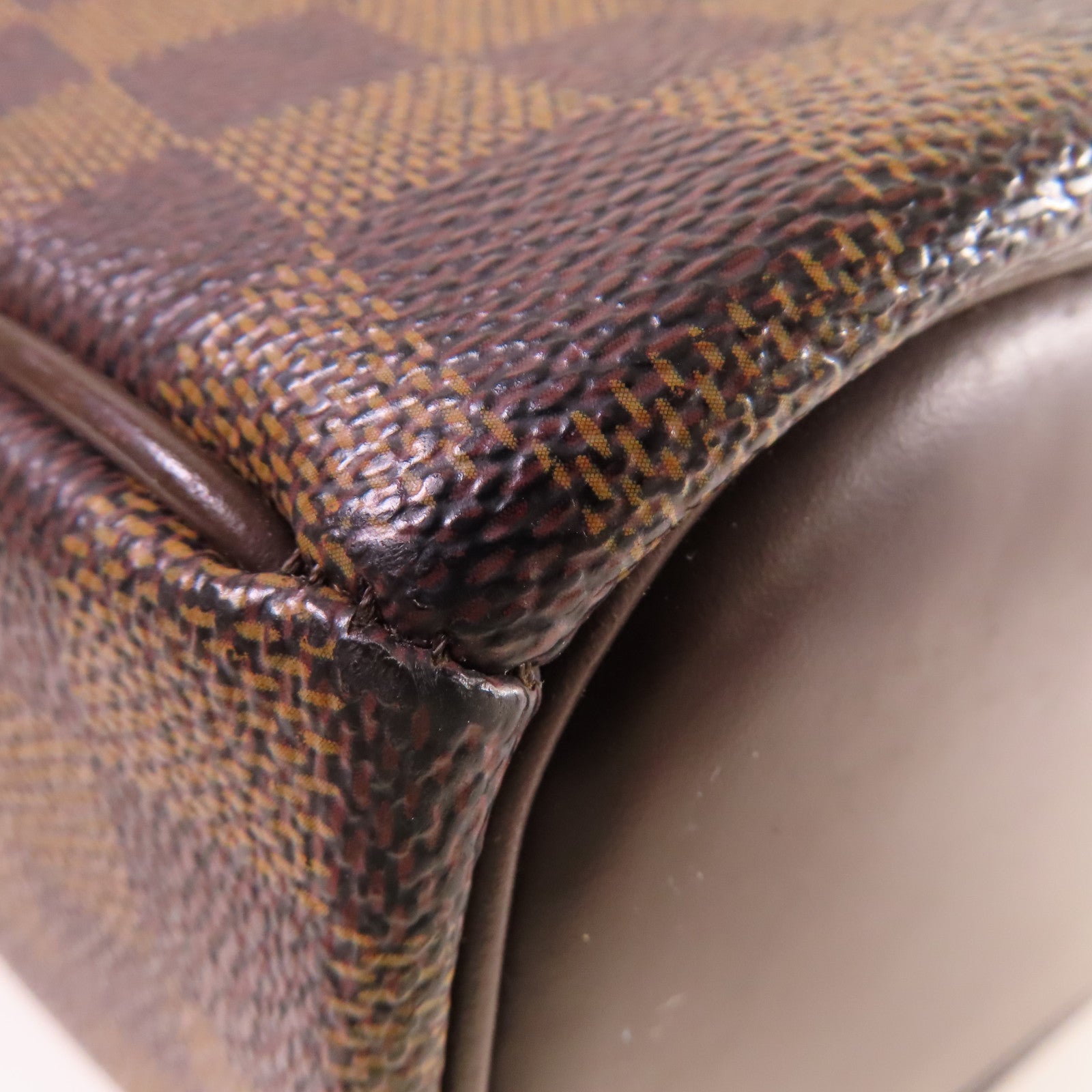 LOUIS VUITTON Damier Ebene Sarria Horizontal Handbag金扣手挽袋啡色