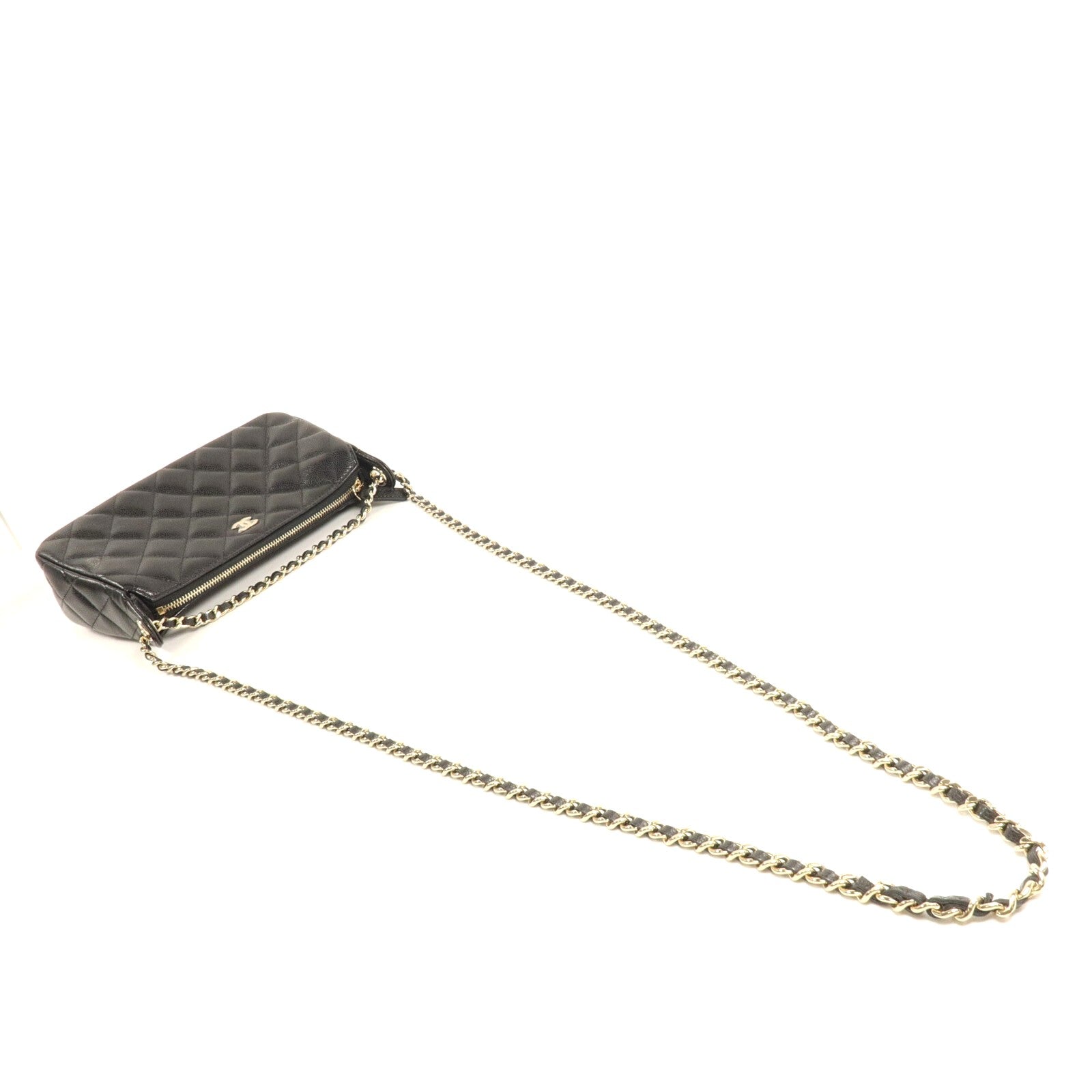 CHANEL 牛皮皮革25A Double Chain Bag鏈帶肩背袋