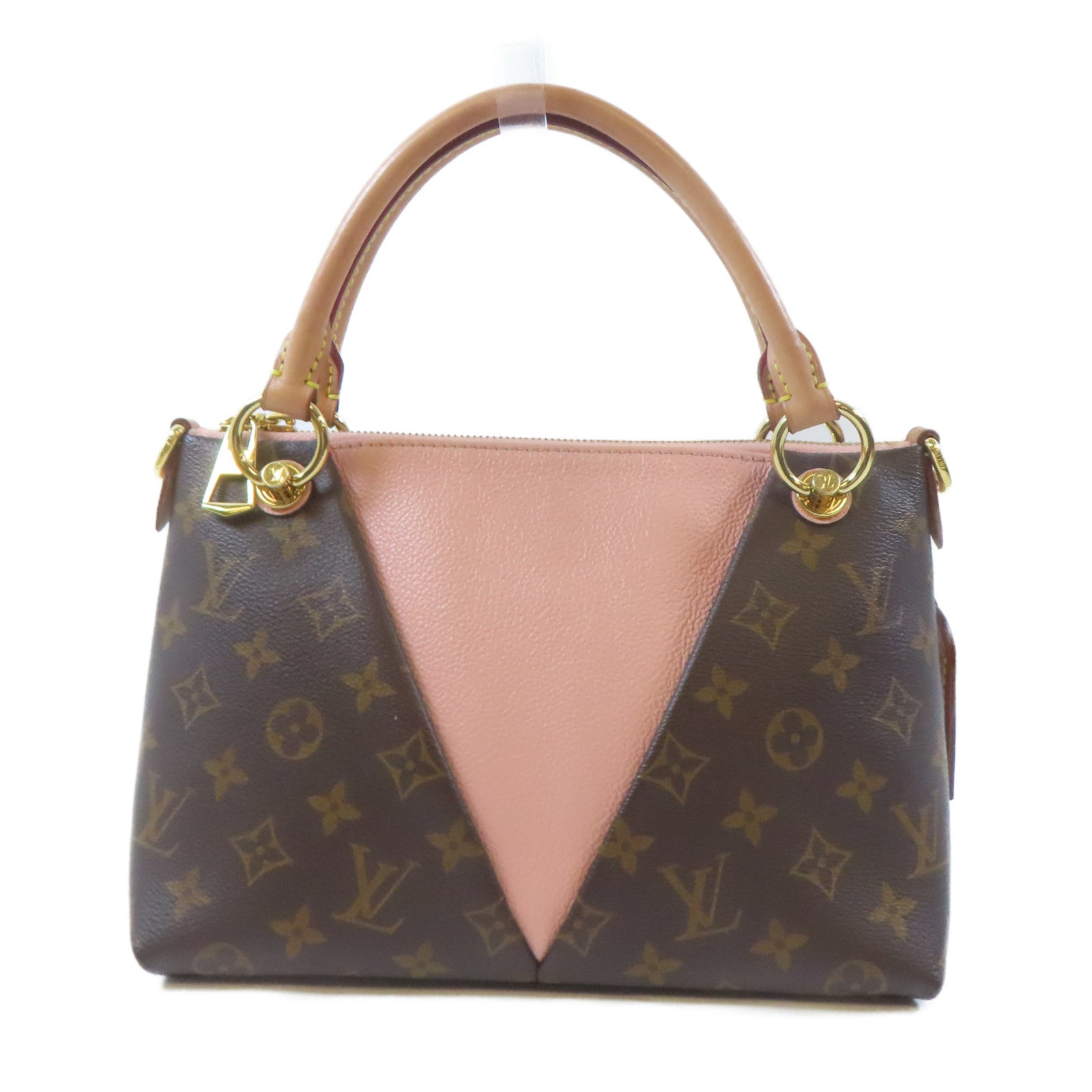 LOUIS VUITTON 【激減優惠】Monogram V Tote BB金扣手挽肩背兩用袋啡色