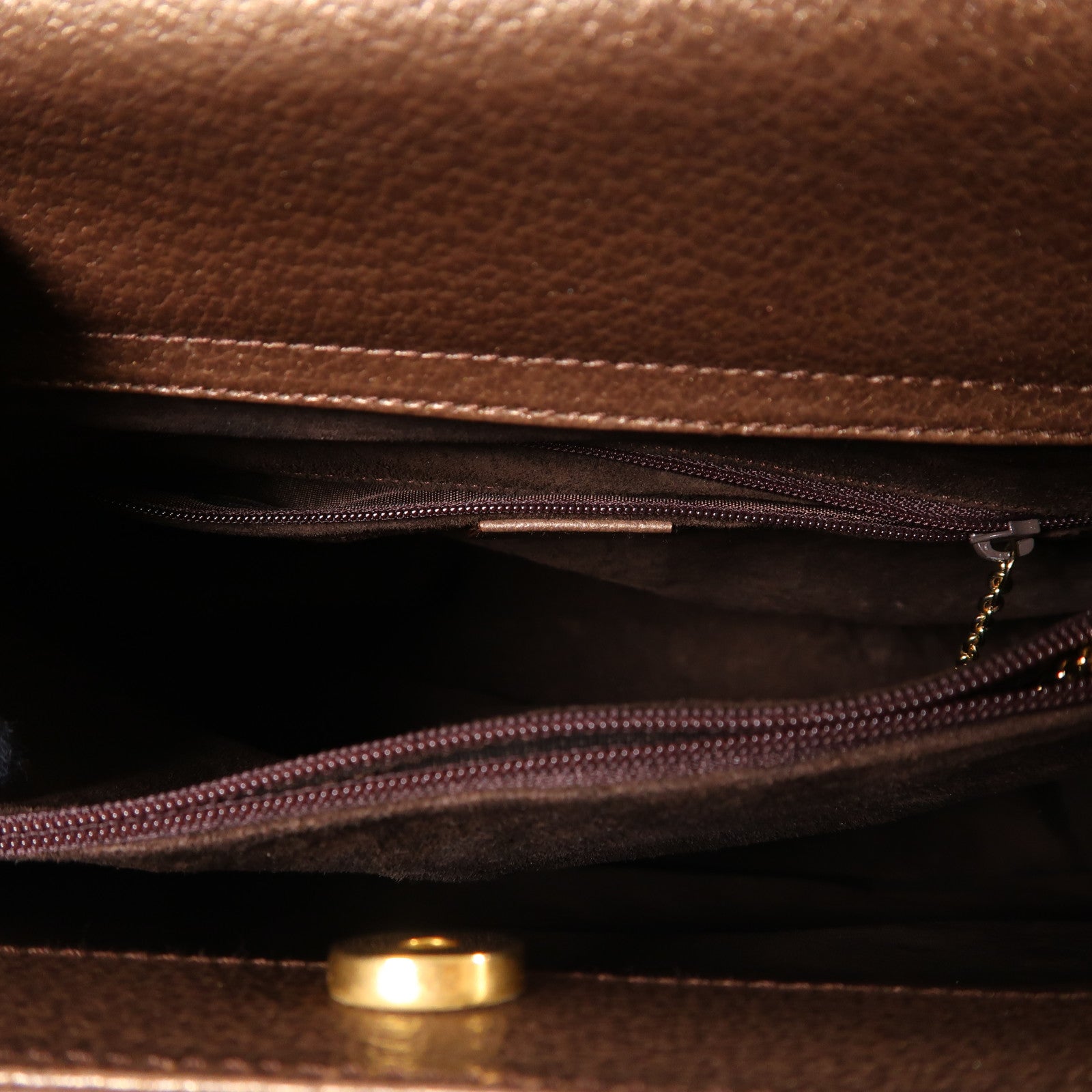 GUCCI 牛皮皮革/竹子Handbag金扣手挽袋