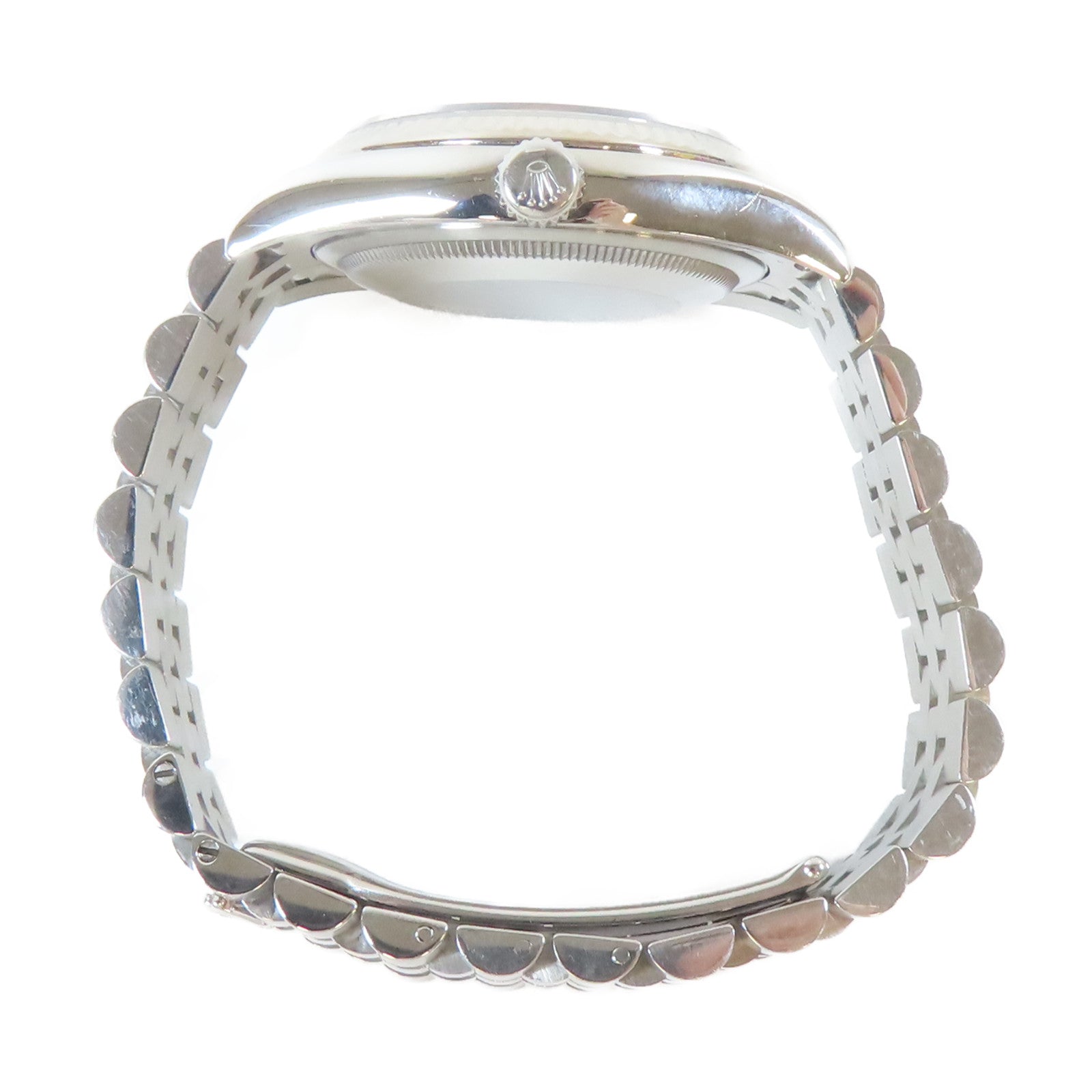 ROLEX Datejust 18K白金/不鏽鋼/鑽石手錶自動機芯銀色