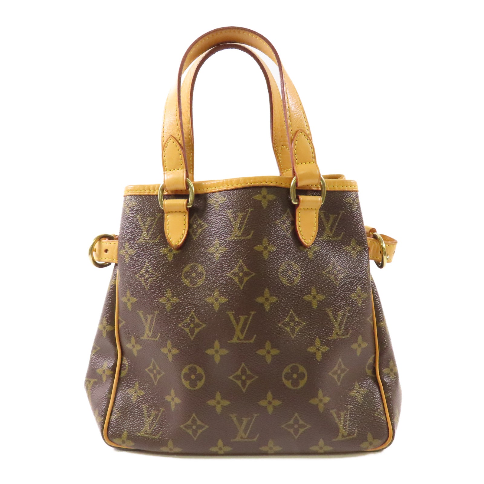 LOUIS VUITTON Monogram Batignolles金扣手挽袋棕色