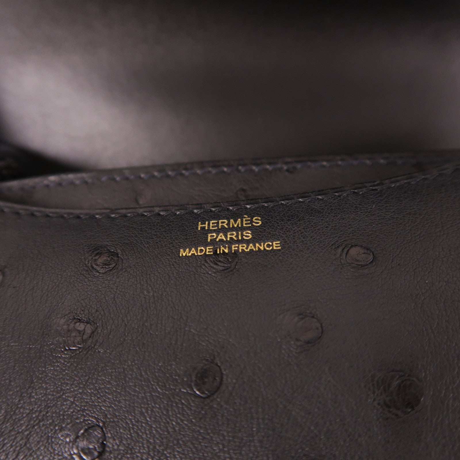 HERMES 【激減優惠】鴕鳥皮革Mini Constance肩背袋