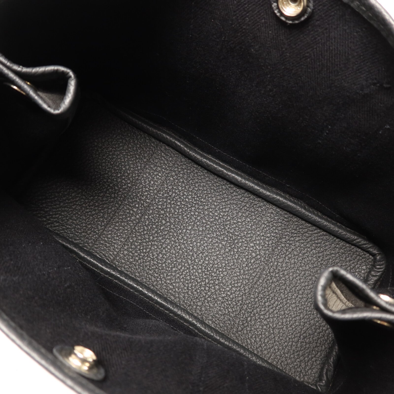 HERMES 帆布Garden Party TPM銀扣手挽袋Noir