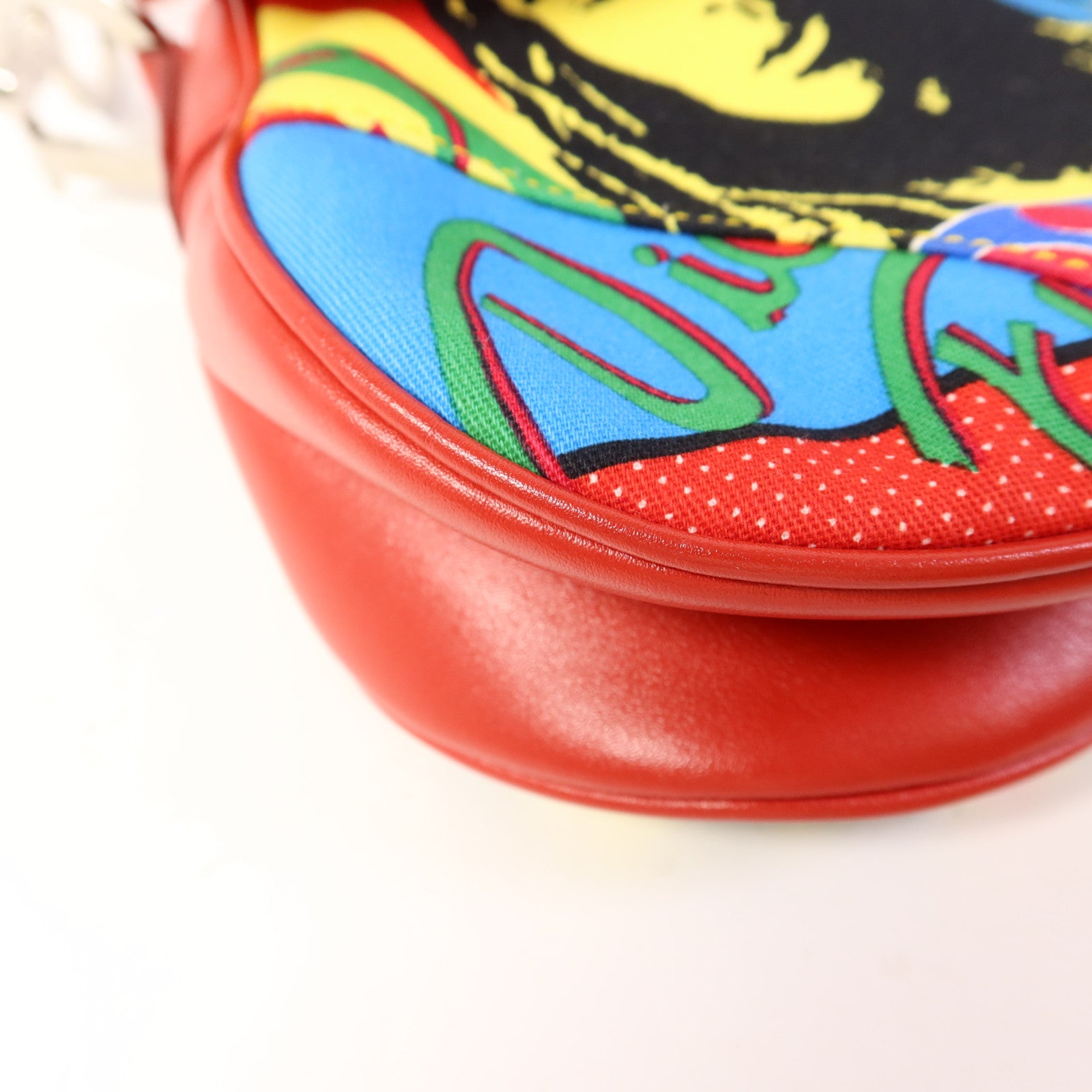 Dior 帆布Vintage Saddle Bag銀扣肩背袋