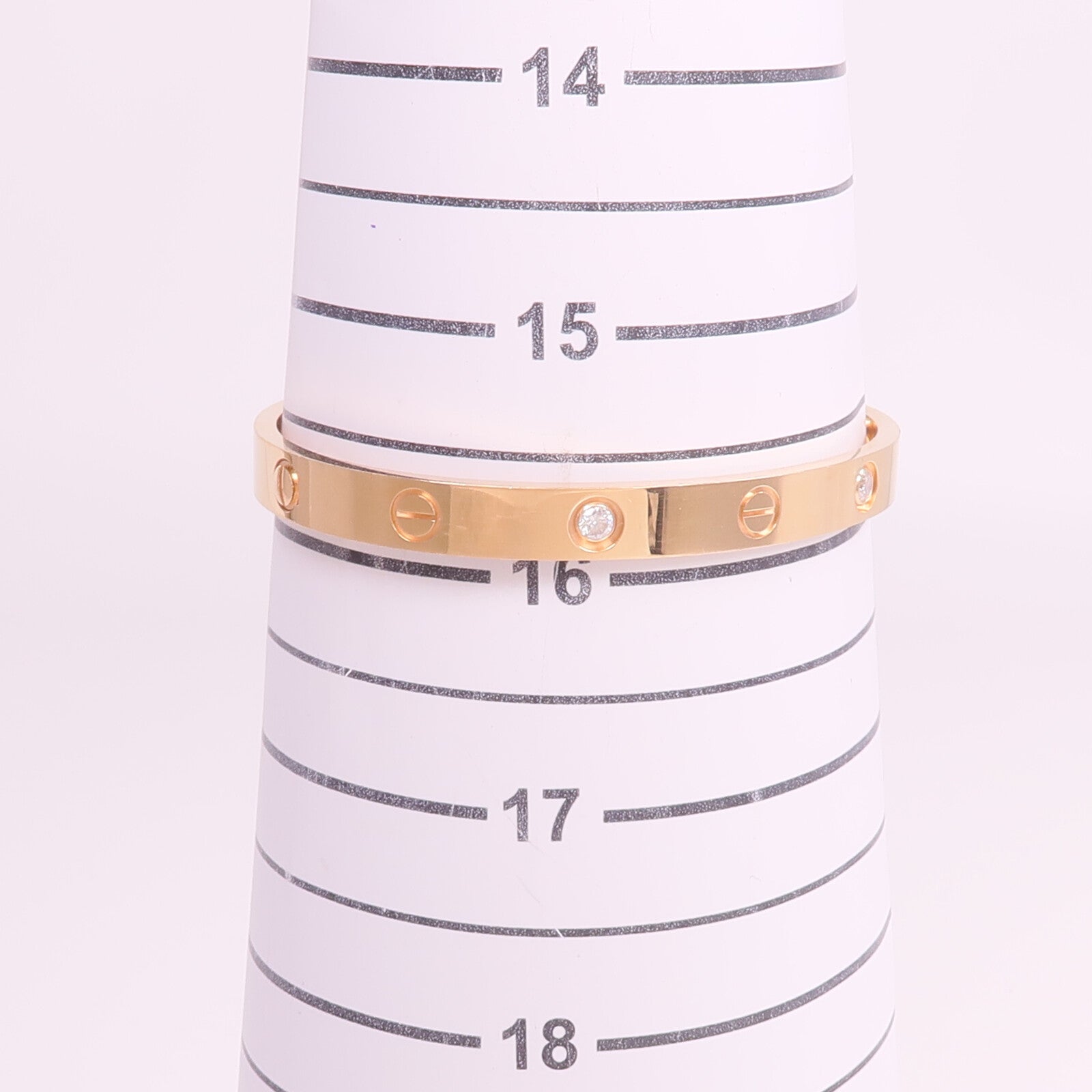 CARTIER 18K玫瑰金Love Bracelet 4 Diamonds鑽石手鐲