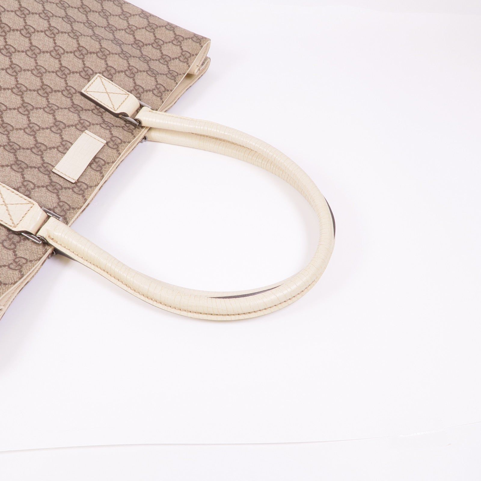 GUCCI 塗層帆布Shoulder Tote銀扣肩背袋/手挽袋