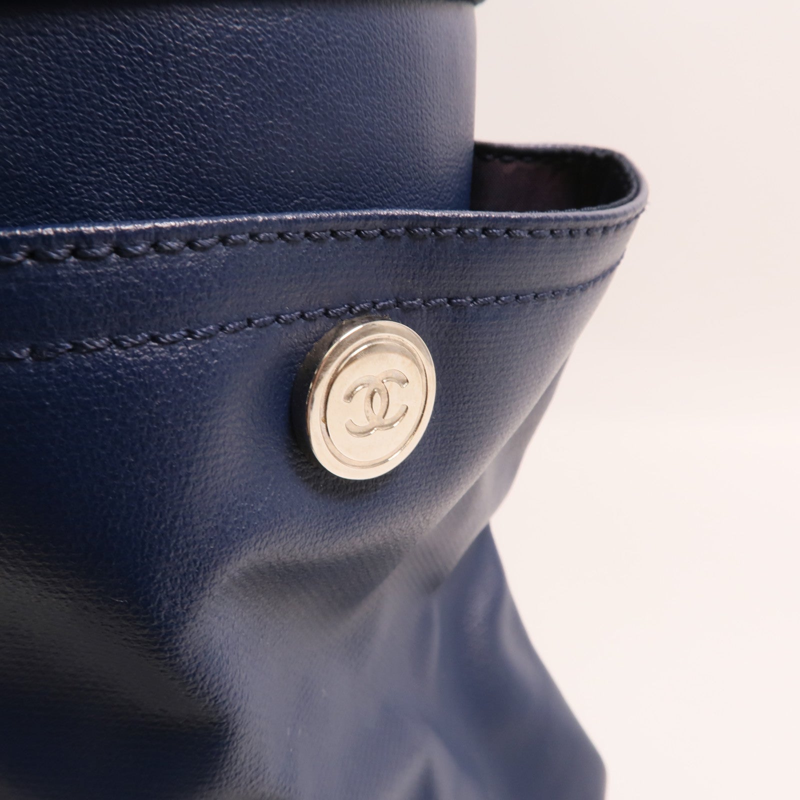 CHANEL 塗層帆布Paris Biarritz Tote銀扣手挽袋