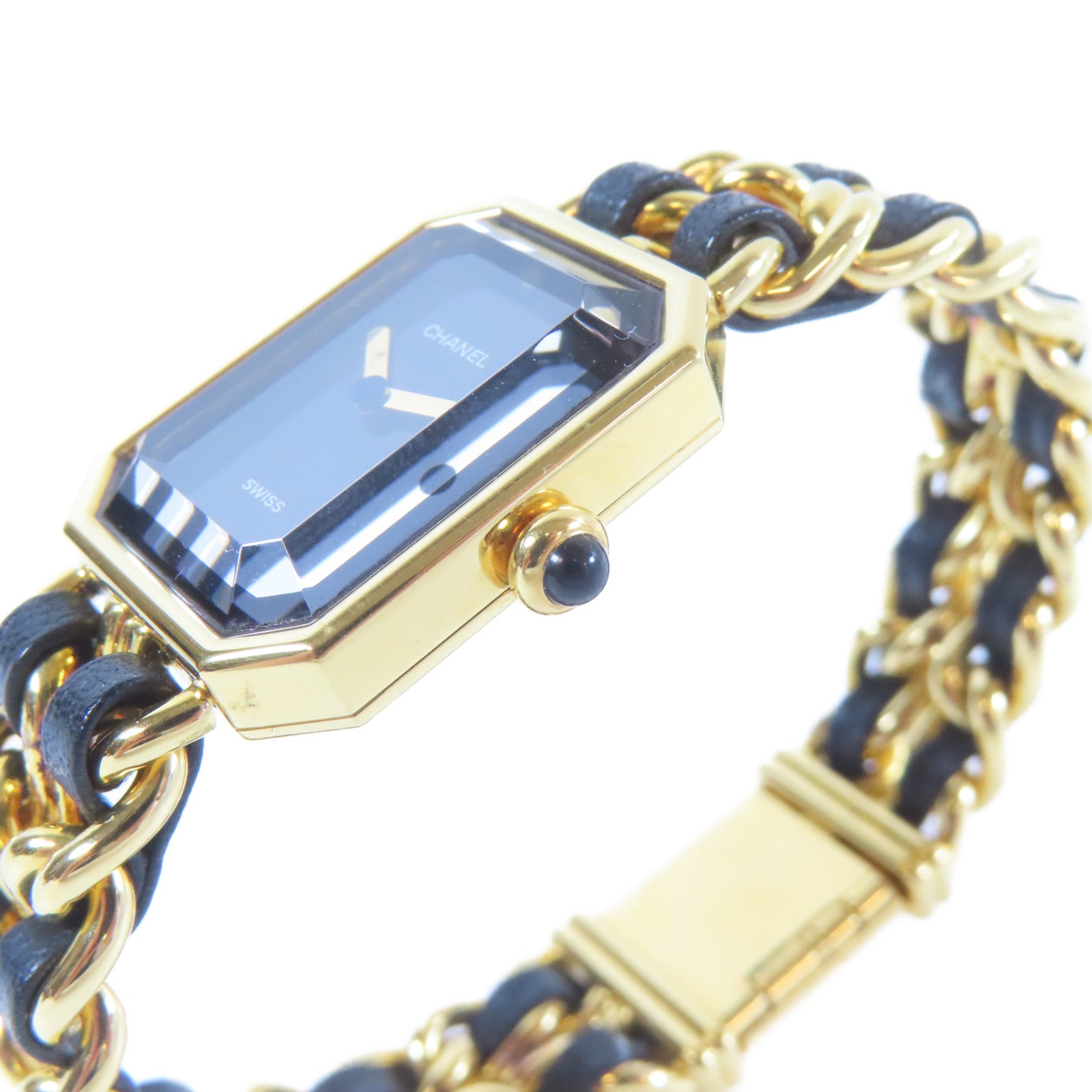 CHANEL Premiere M鍍金手錶石英機芯黑色#M Size/#14.75cm