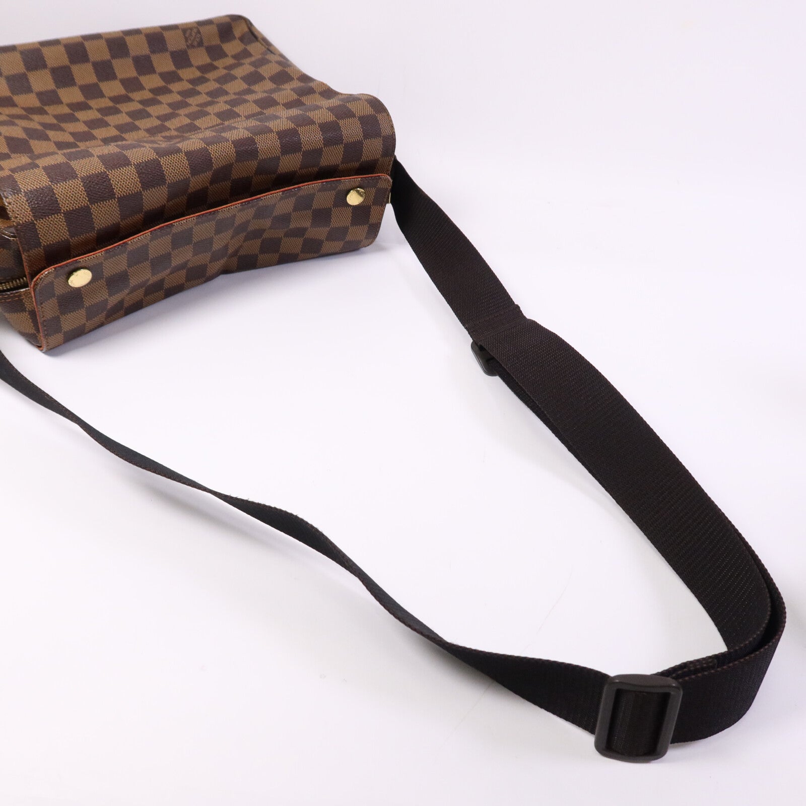LOUIS VUITTON 【激減優惠】Damier Naviglio金扣肩背袋