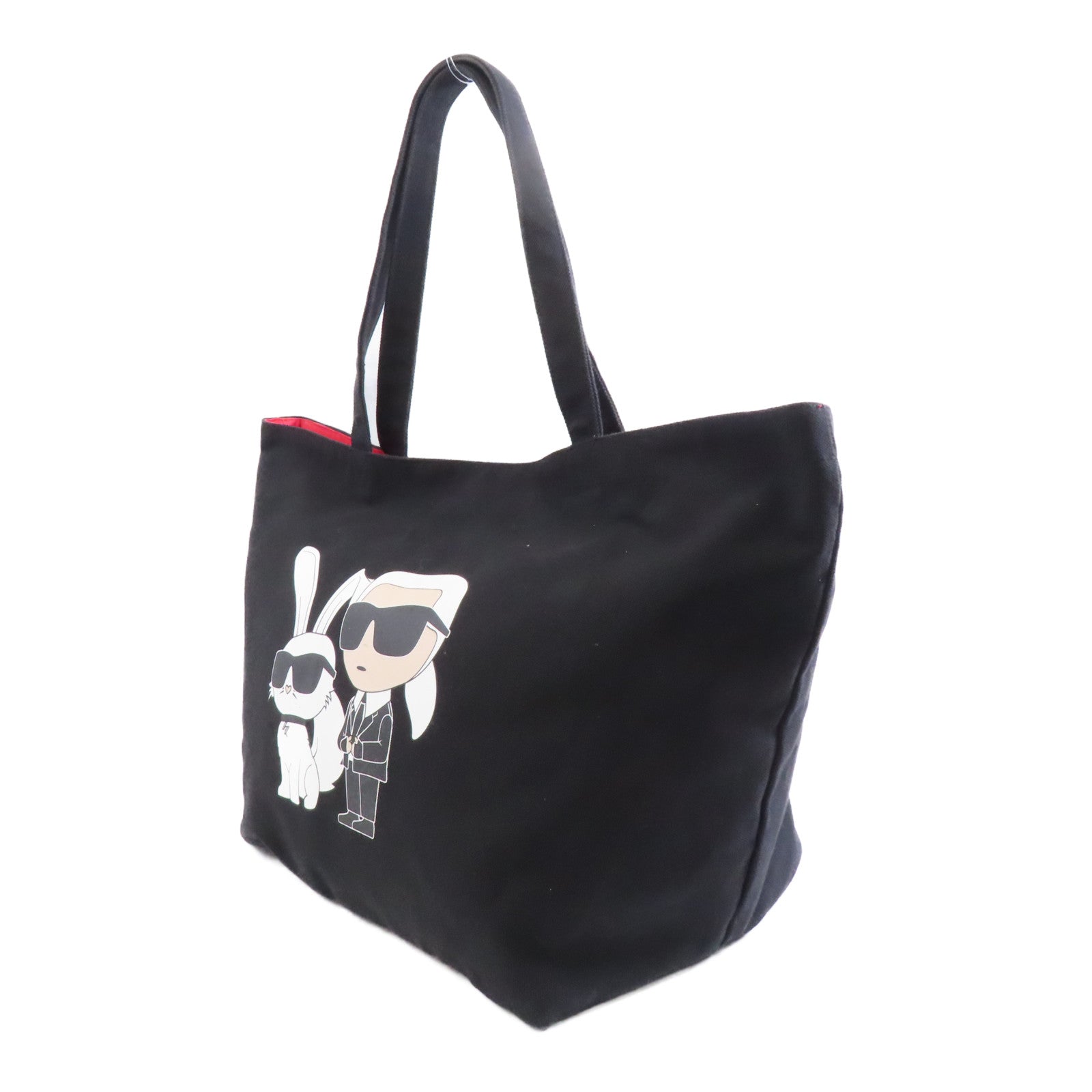 SELECTION 【激減優惠】帆布Tote Bag銀扣手挽袋黑色/紅色