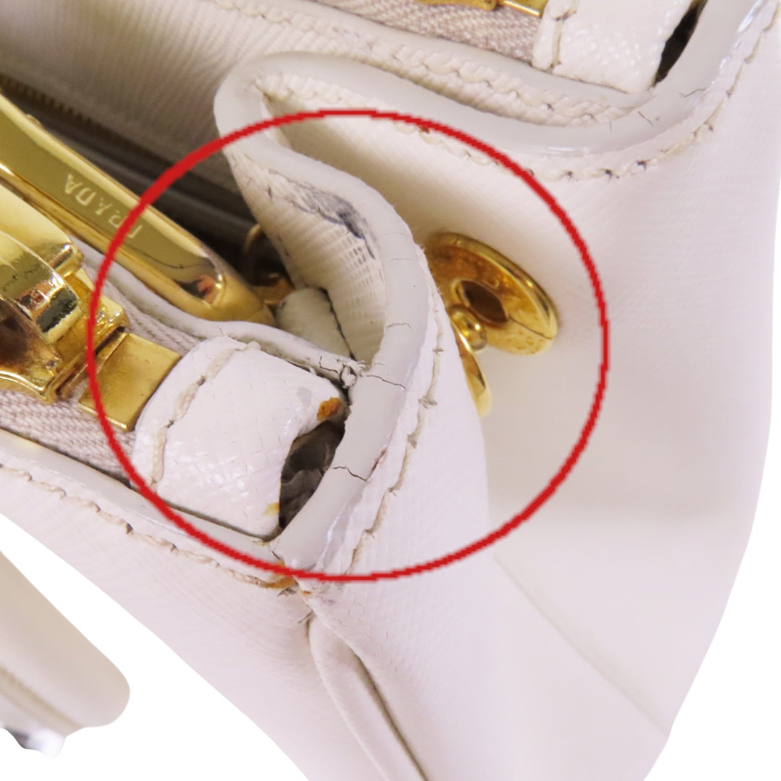 PRADA Saffiano皮革2Way Shoulder Bag金扣手挽肩背兩用袋