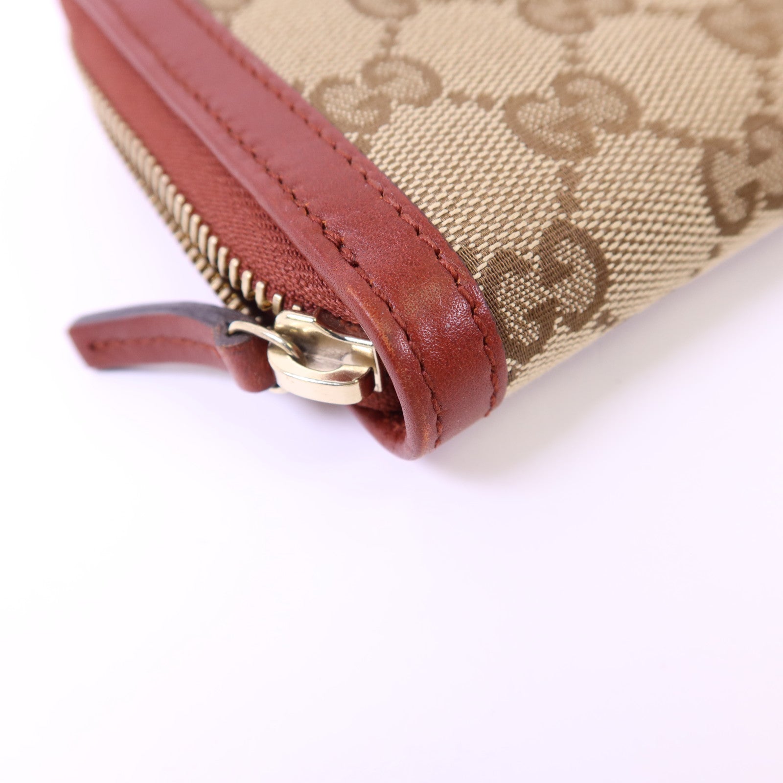 GUCCI 【激減優惠】牛皮皮革/帆布Long Wallet金扣長錢包
