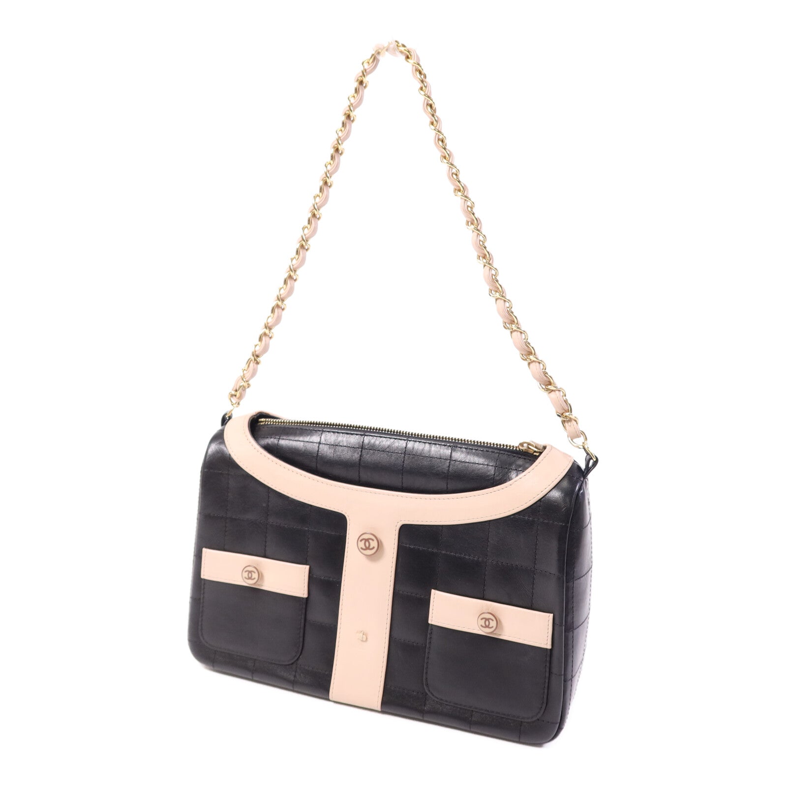 CHANEL 【激減優惠】牛皮皮革Mademoiselle Jacket Bag金扣肩背袋