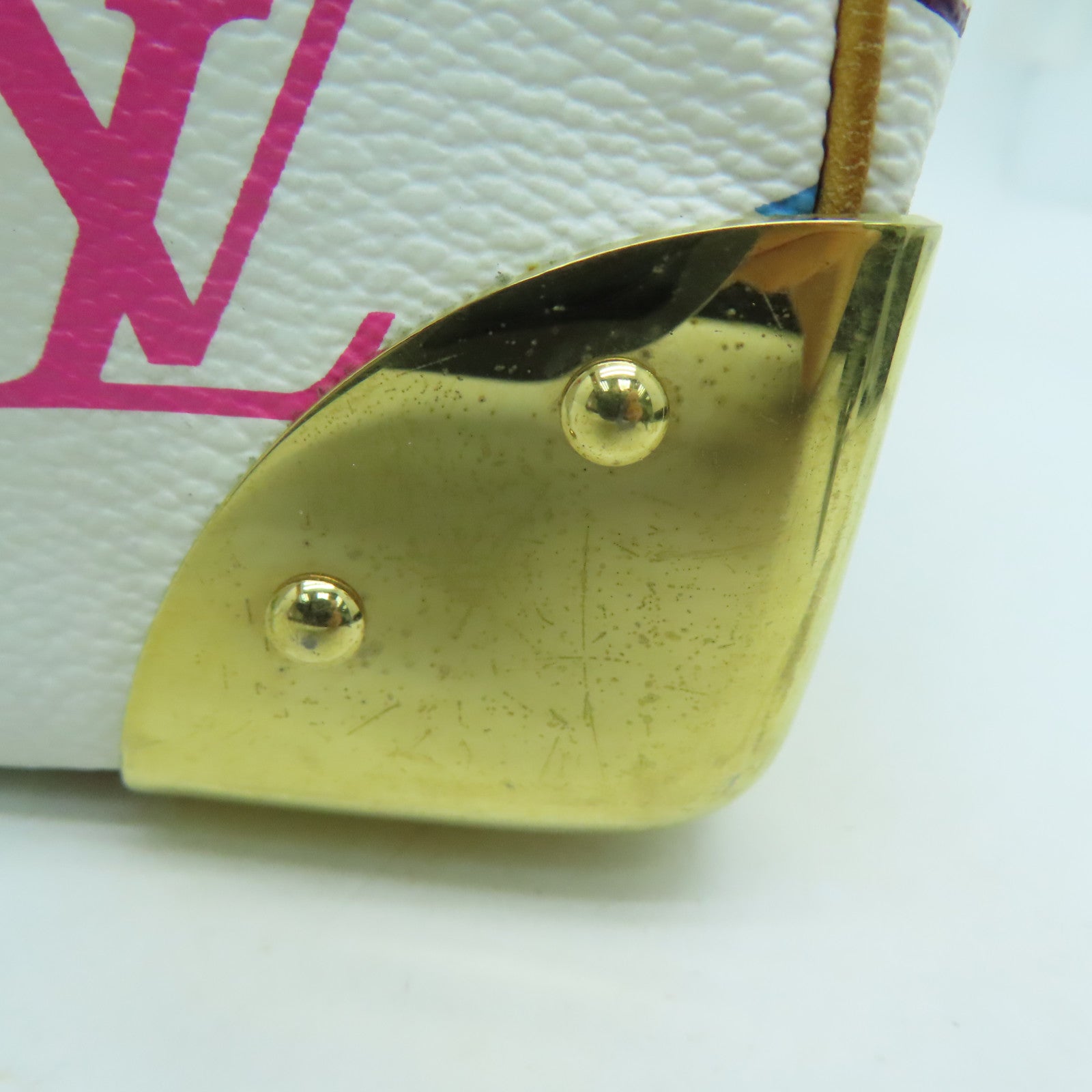 LOUIS VUITTON 【激減優惠】Monogram Multicolore Speedy 30金扣手挽袋白色彩色