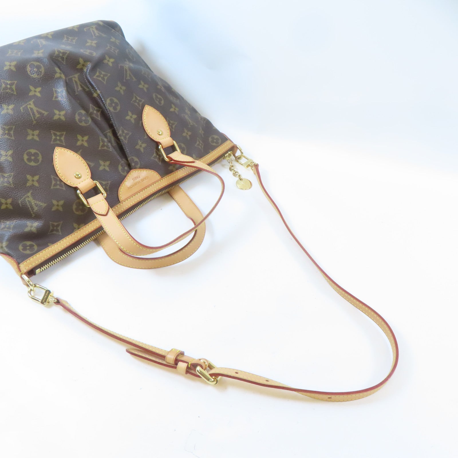 LOUIS VUITTON 【激減優惠】Monogram Palermo PM金扣手挽肩背兩用袋棕色