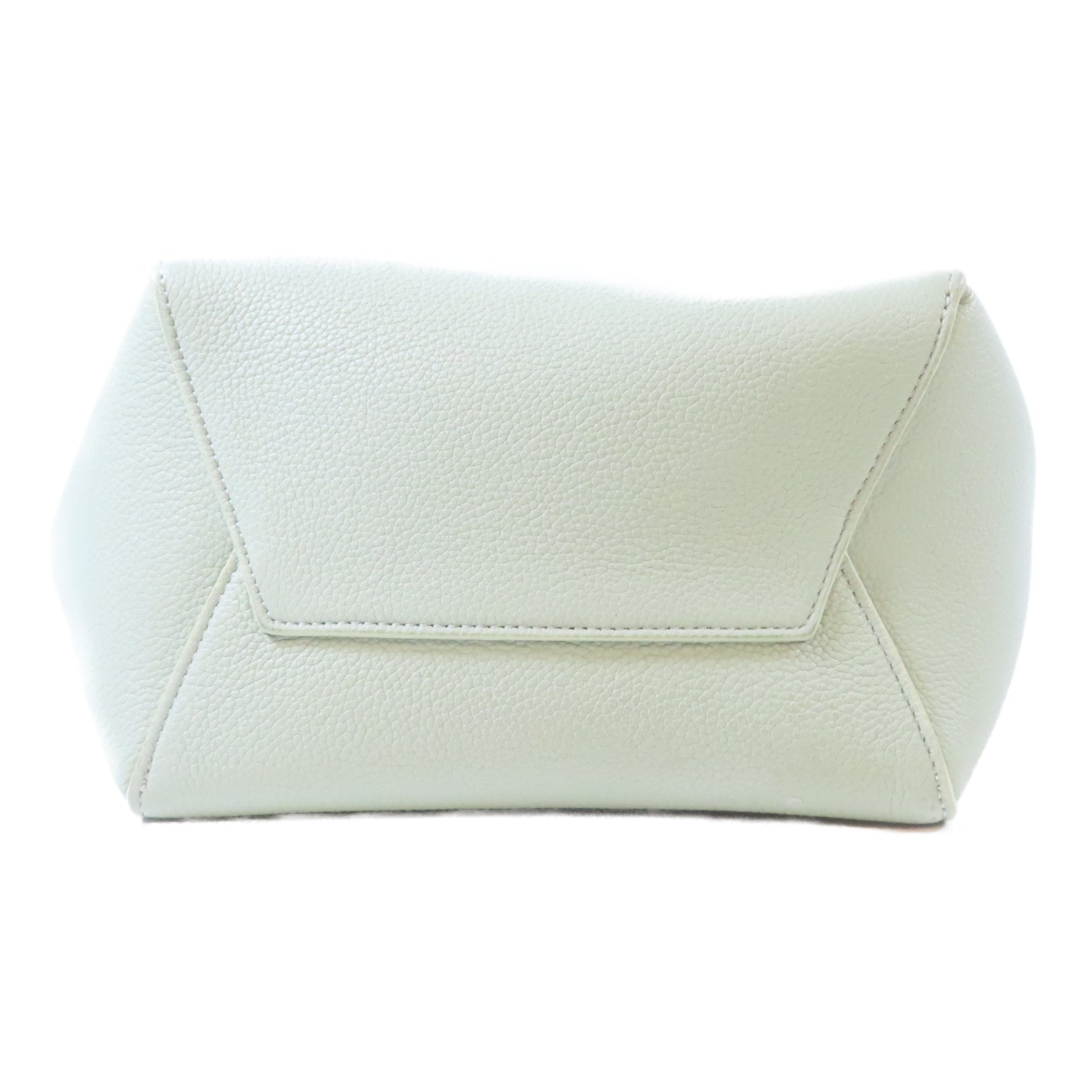 CELINE 牛皮皮革Sangle Bucket Small金扣肩背袋綠色