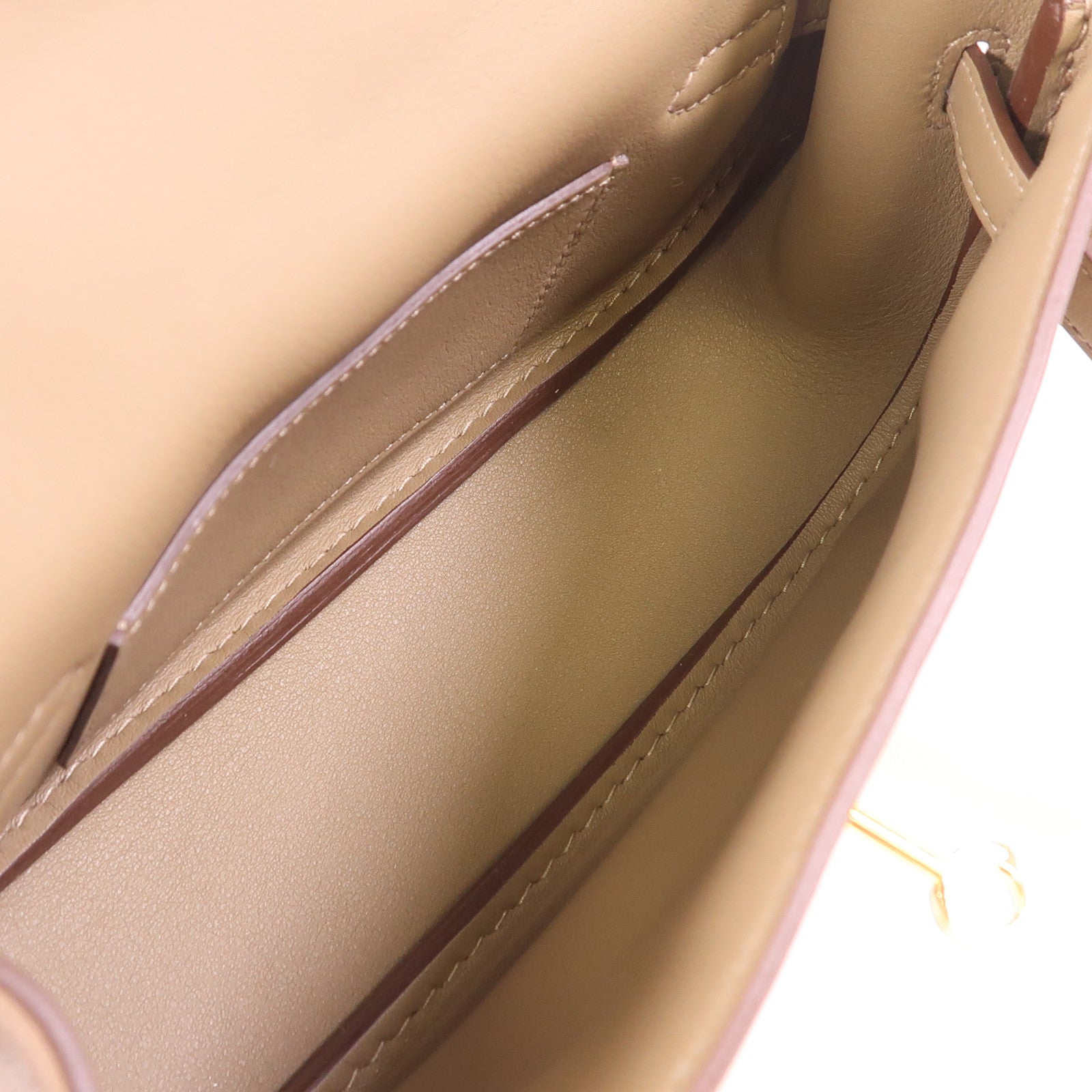 HERMES Swift皮革Kelly Moove金扣肩背袋Etoupe