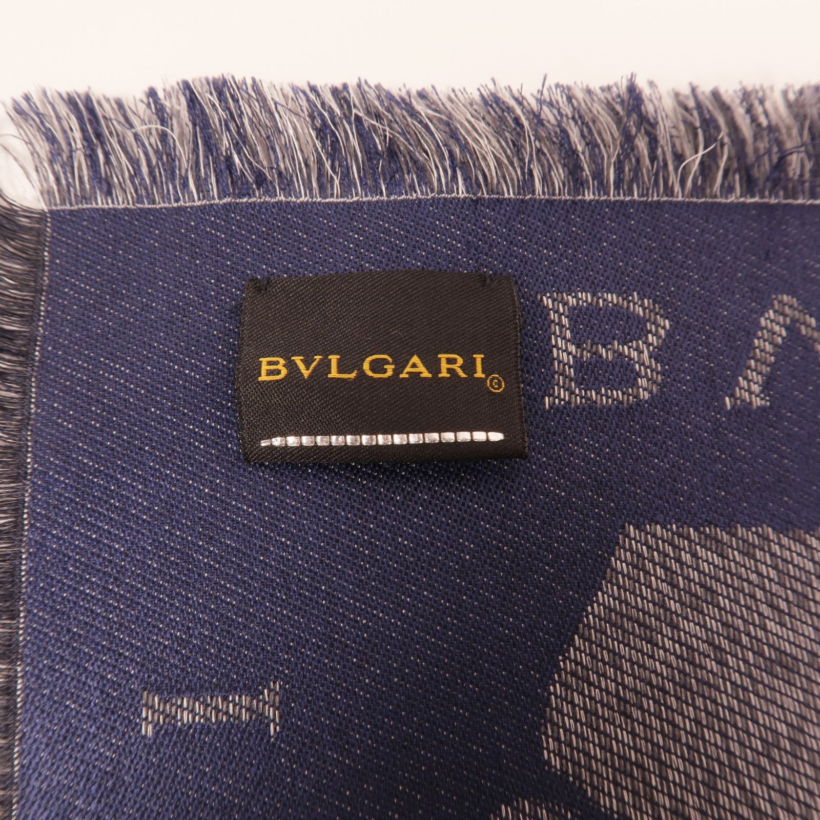 BVLGARI 絲質/羊毛Scarf 90X90絲巾