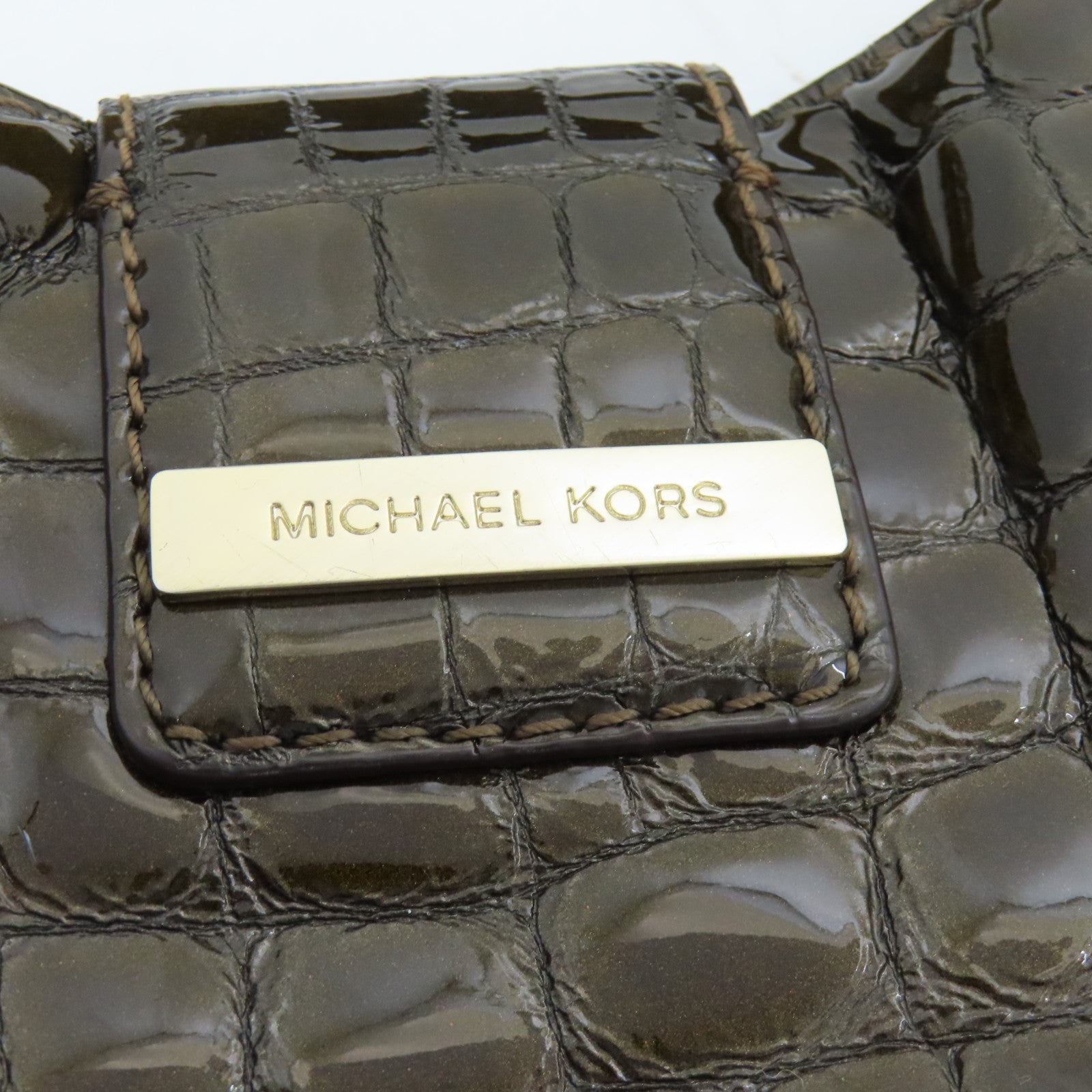 Michael Kors 【激減優惠】牛皮皮革Shoulder Bag金扣肩背袋綠色