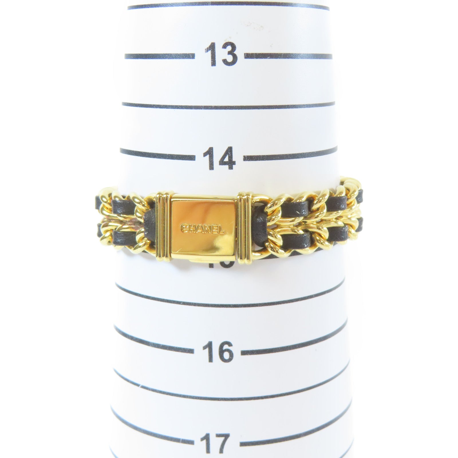 CHANEL Premiere M鍍金手錶石英機芯黑色#M Size/#14.75cm