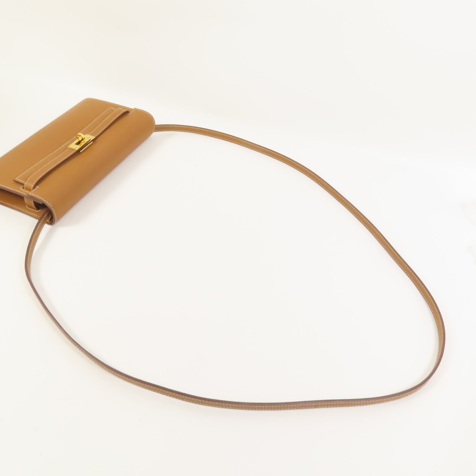 HERMES Epsom皮革Kelly To Go金扣肩背袋Gold