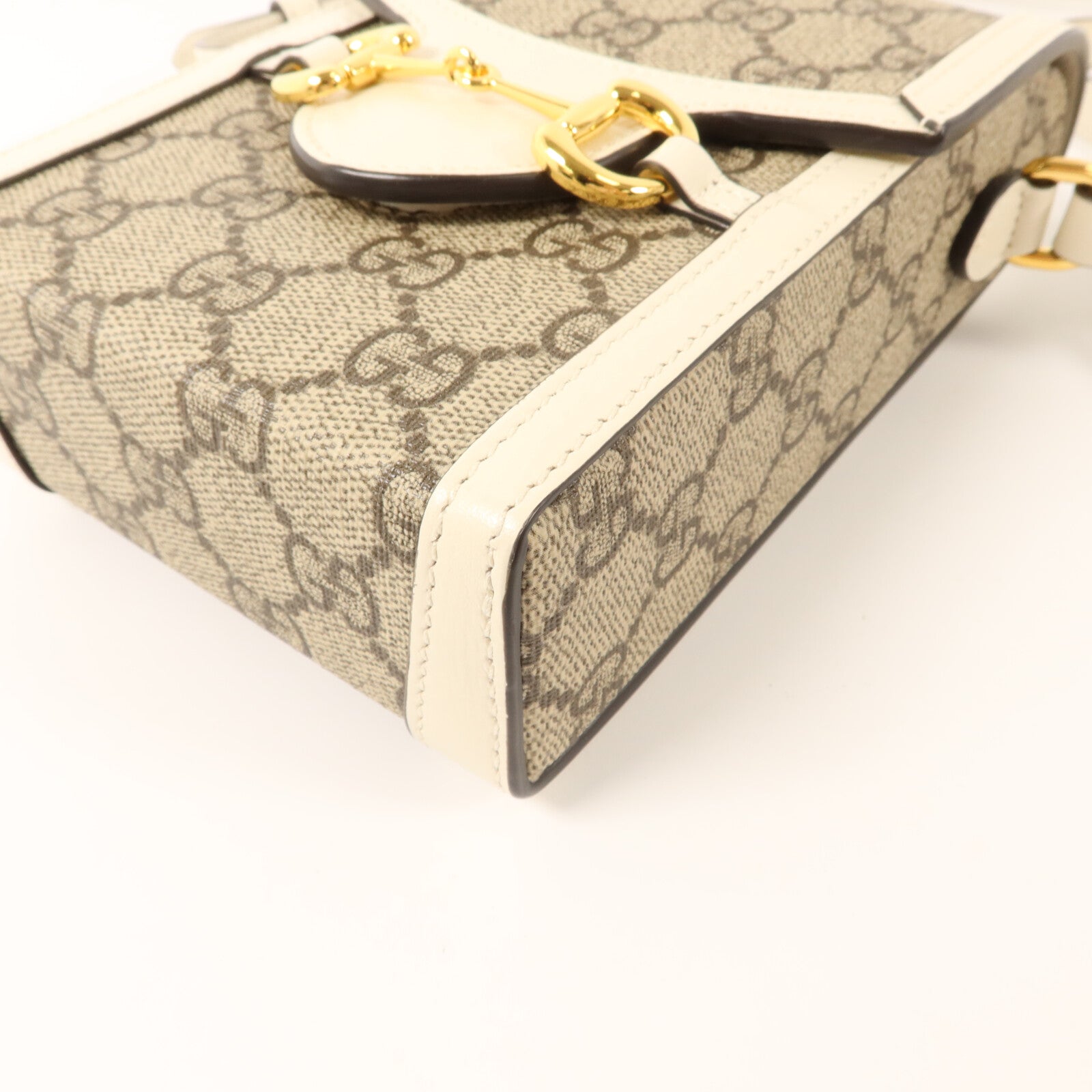 GUCCI 塗層帆布Horsebit 1955 Mini Phone Bag肩背袋