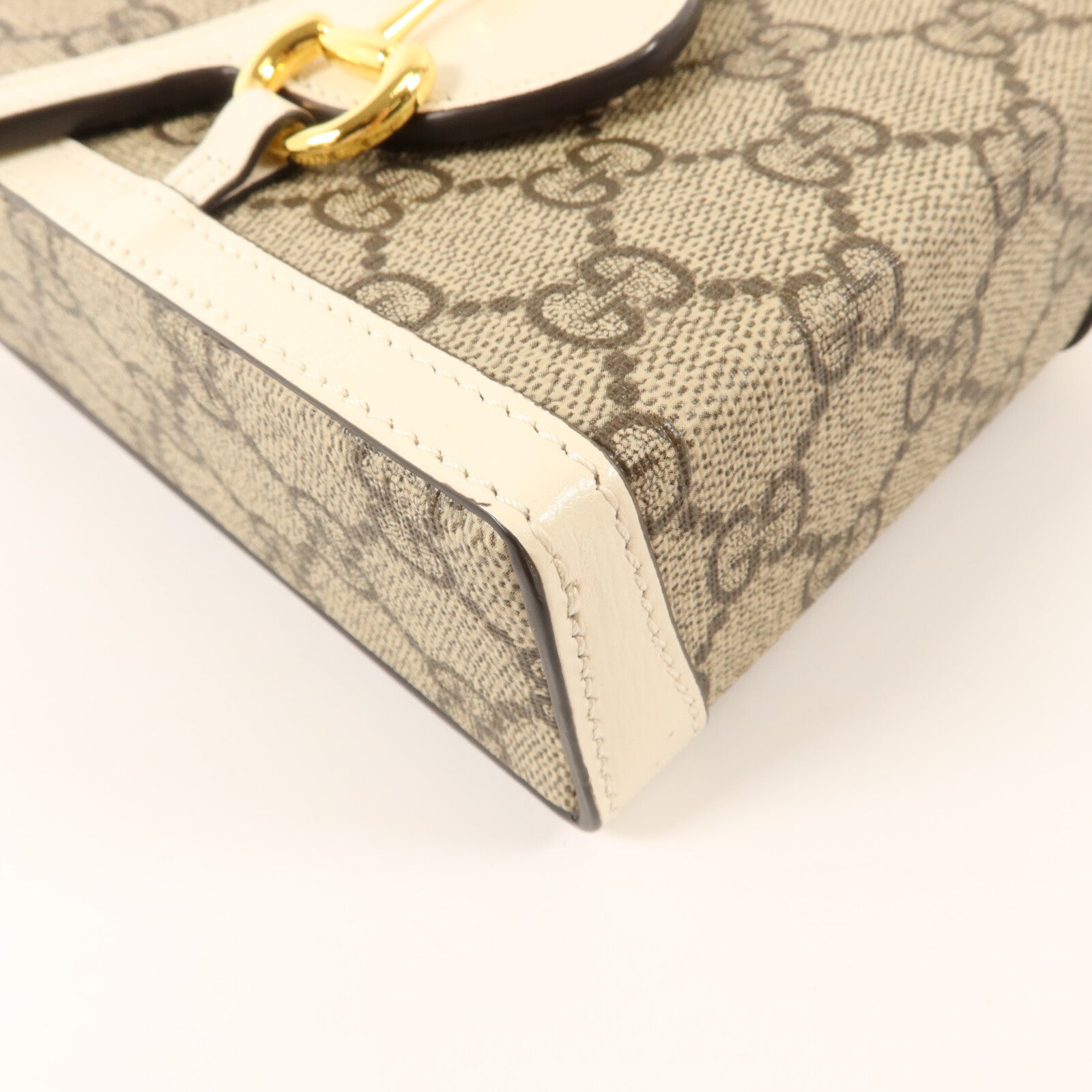 GUCCI 塗層帆布Horsebit 1955 Mini Phone Bag肩背袋