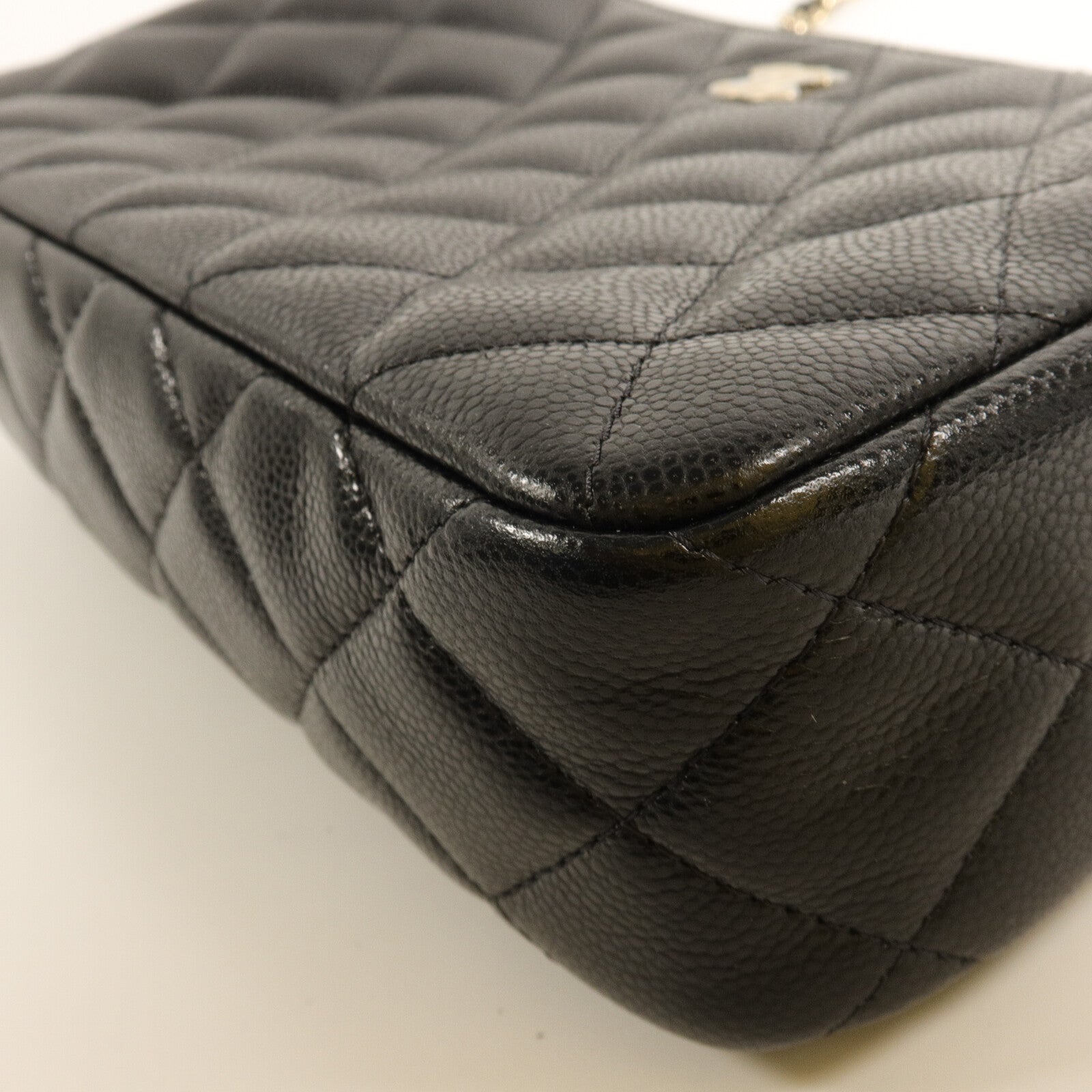 CHANEL 牛皮皮革25A Double Chain Bag鏈帶肩背袋