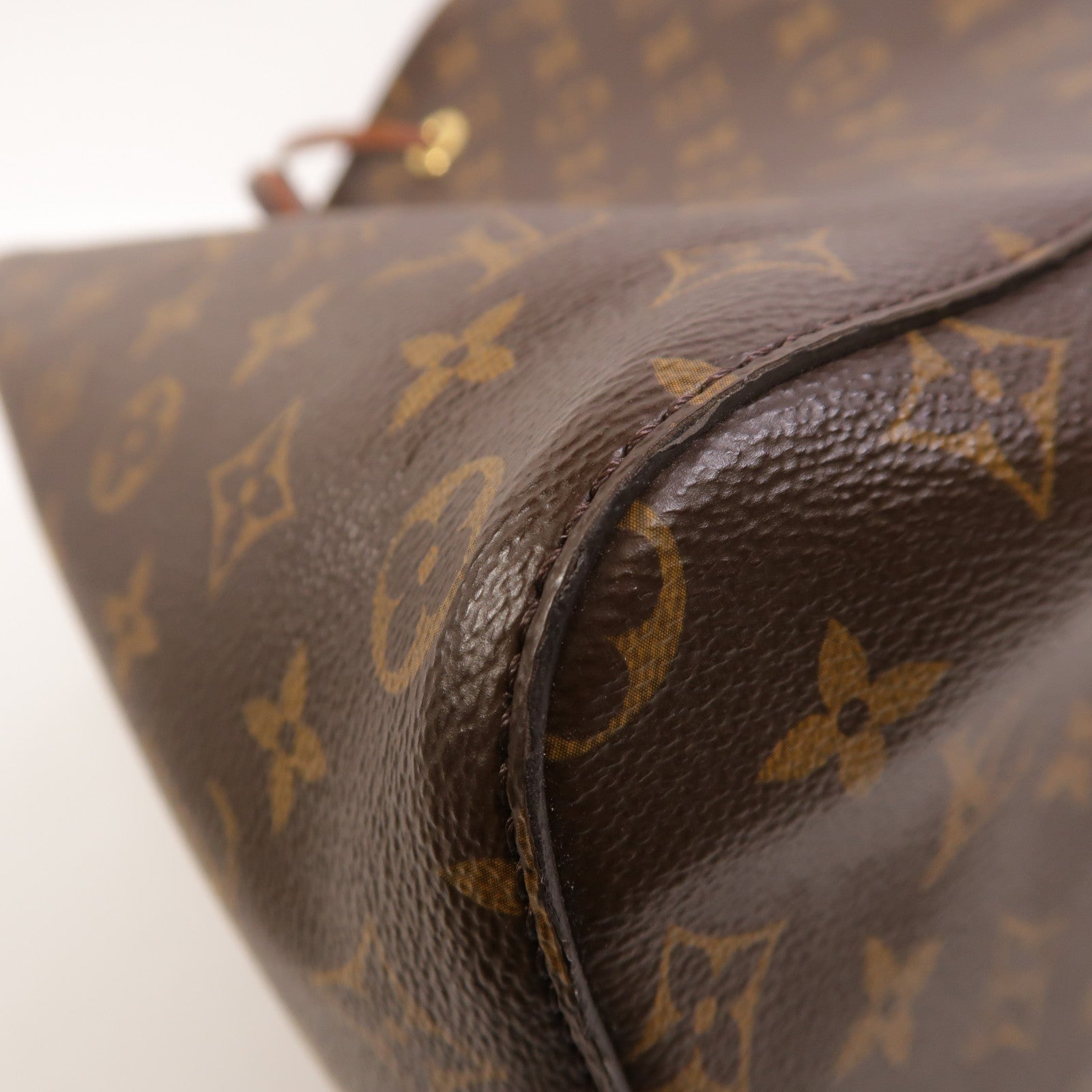 LOUIS VUITTON Monogram NeoNoe MM金扣肩背袋棕色