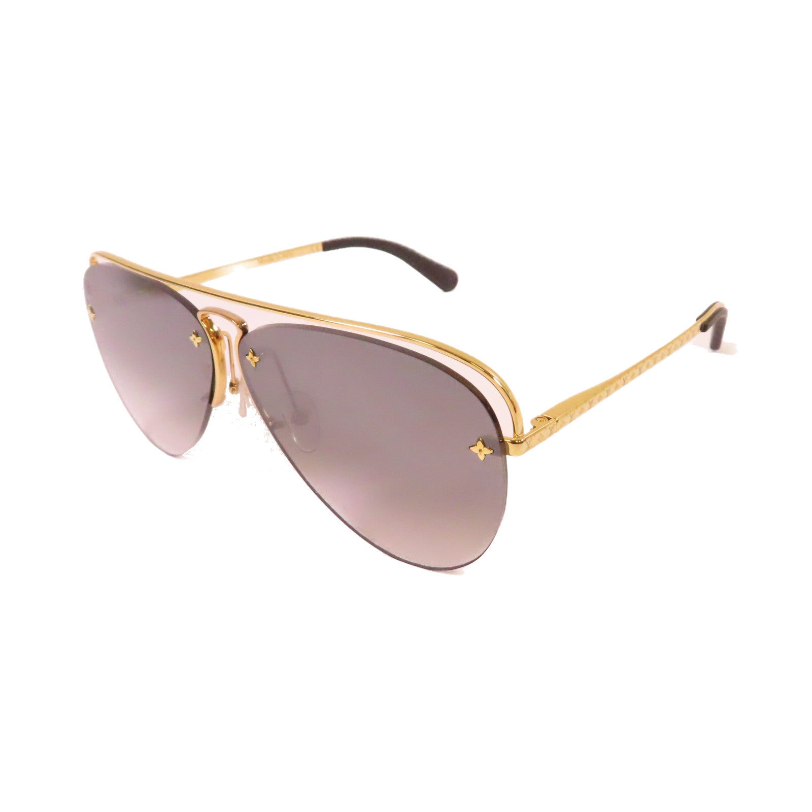 LOUIS VUITTON 【激減優惠】金屬/PVC Sunglasses太陽眼鏡黑色/金色
