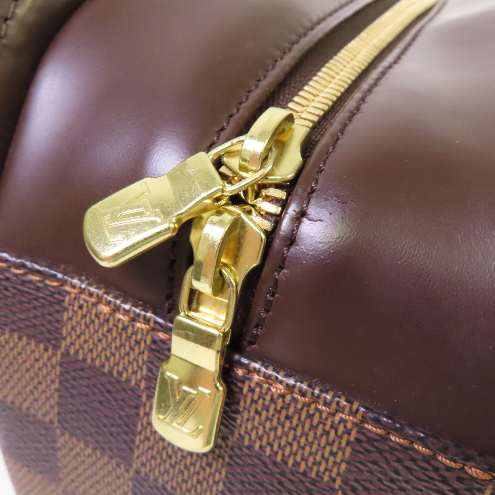 LOUIS VUITTON Damier Ebene Sarria Horizontal Handbag金扣手挽袋啡色