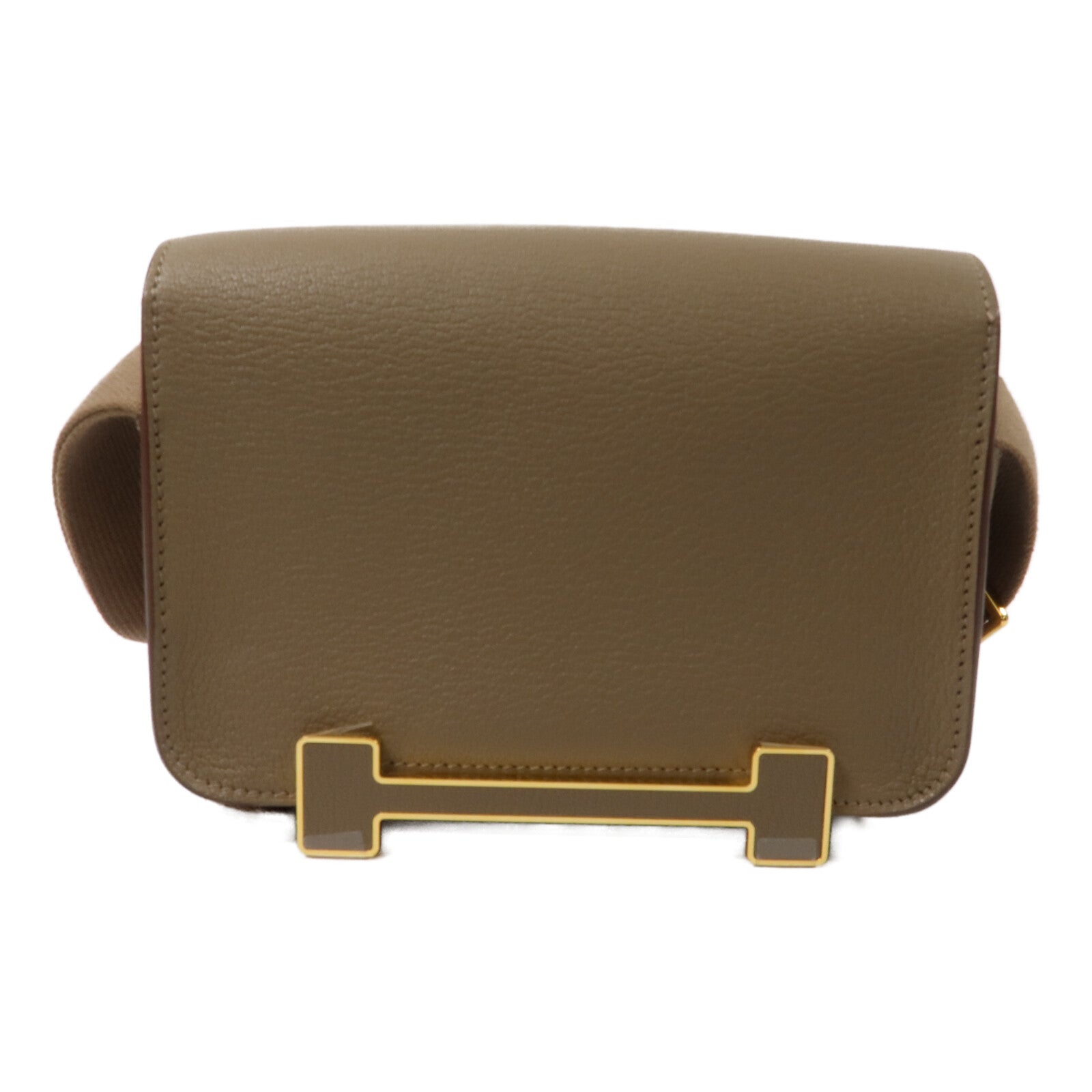 HERMES Chevre皮革Geta肩背袋Etoupe