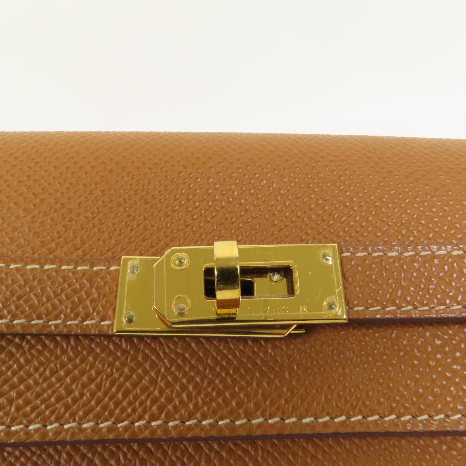 HERMES Epsom皮革Kelly To Go金扣肩背袋Gold