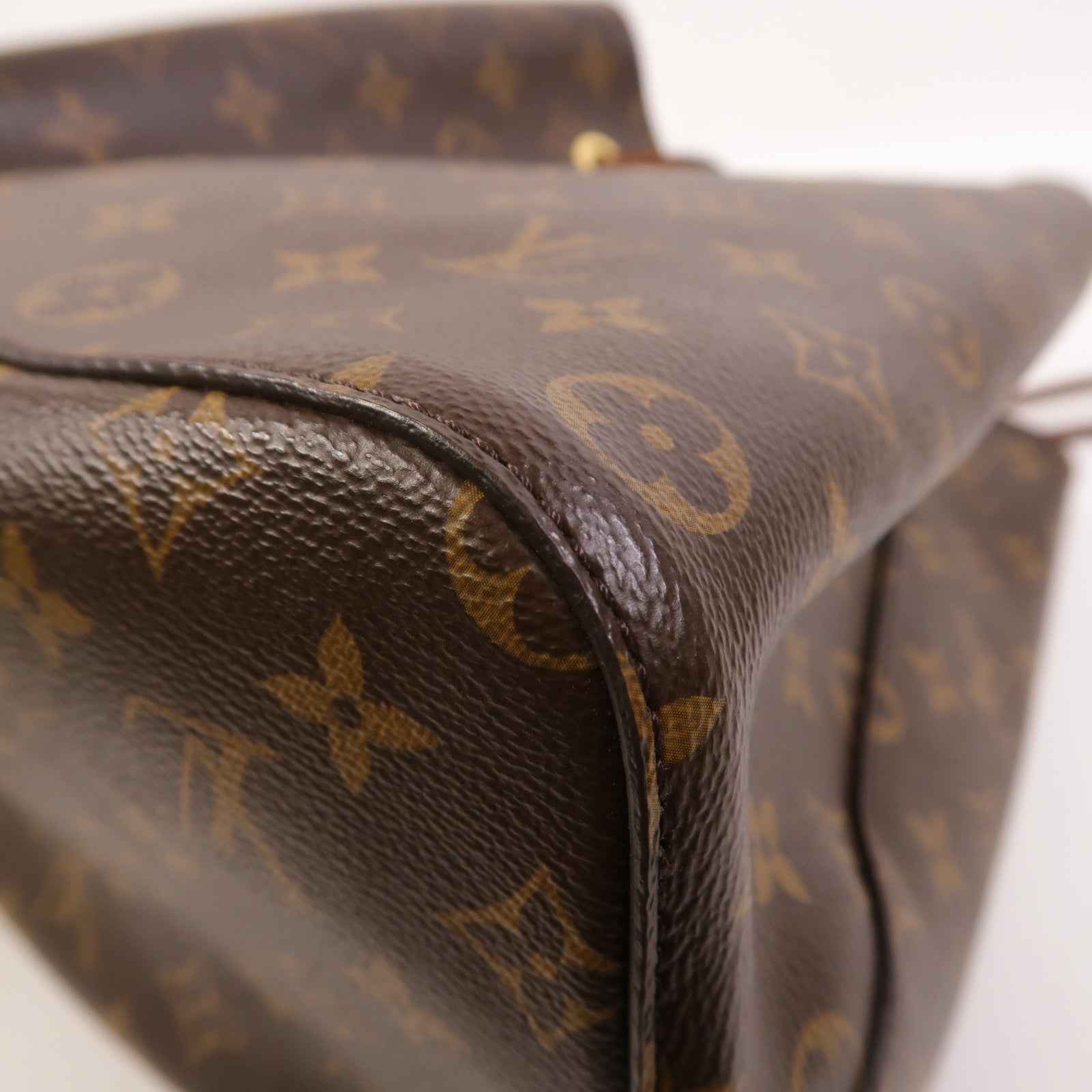 LOUIS VUITTON Monogram NeoNoe MM金扣肩背袋棕色