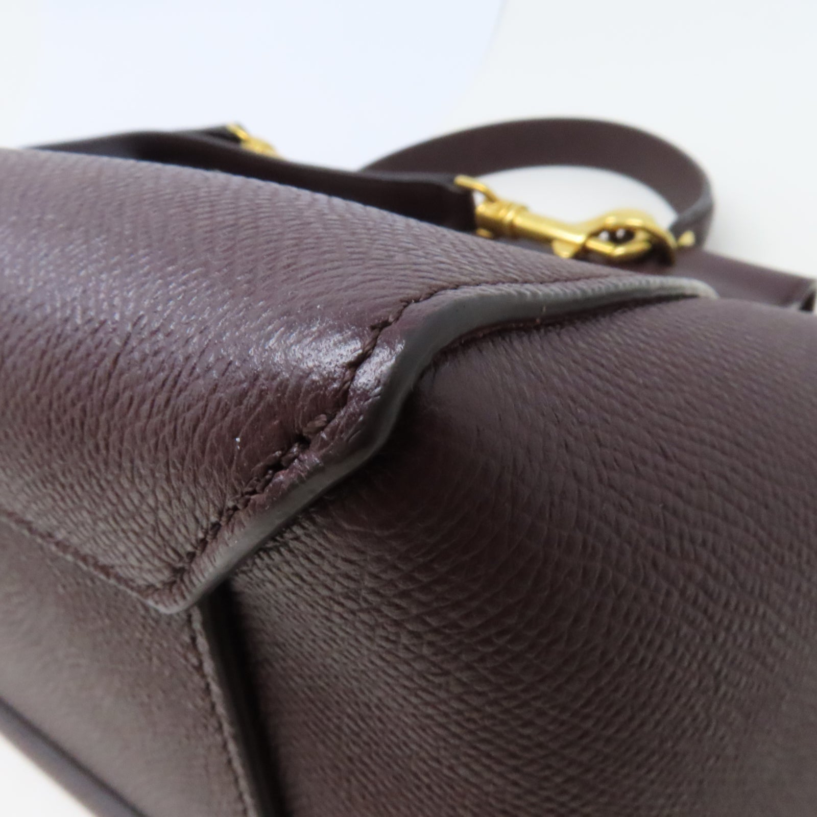 CELINE 【激減優惠】牛皮皮革Belt Bag金扣手挽肩背兩用袋紫色