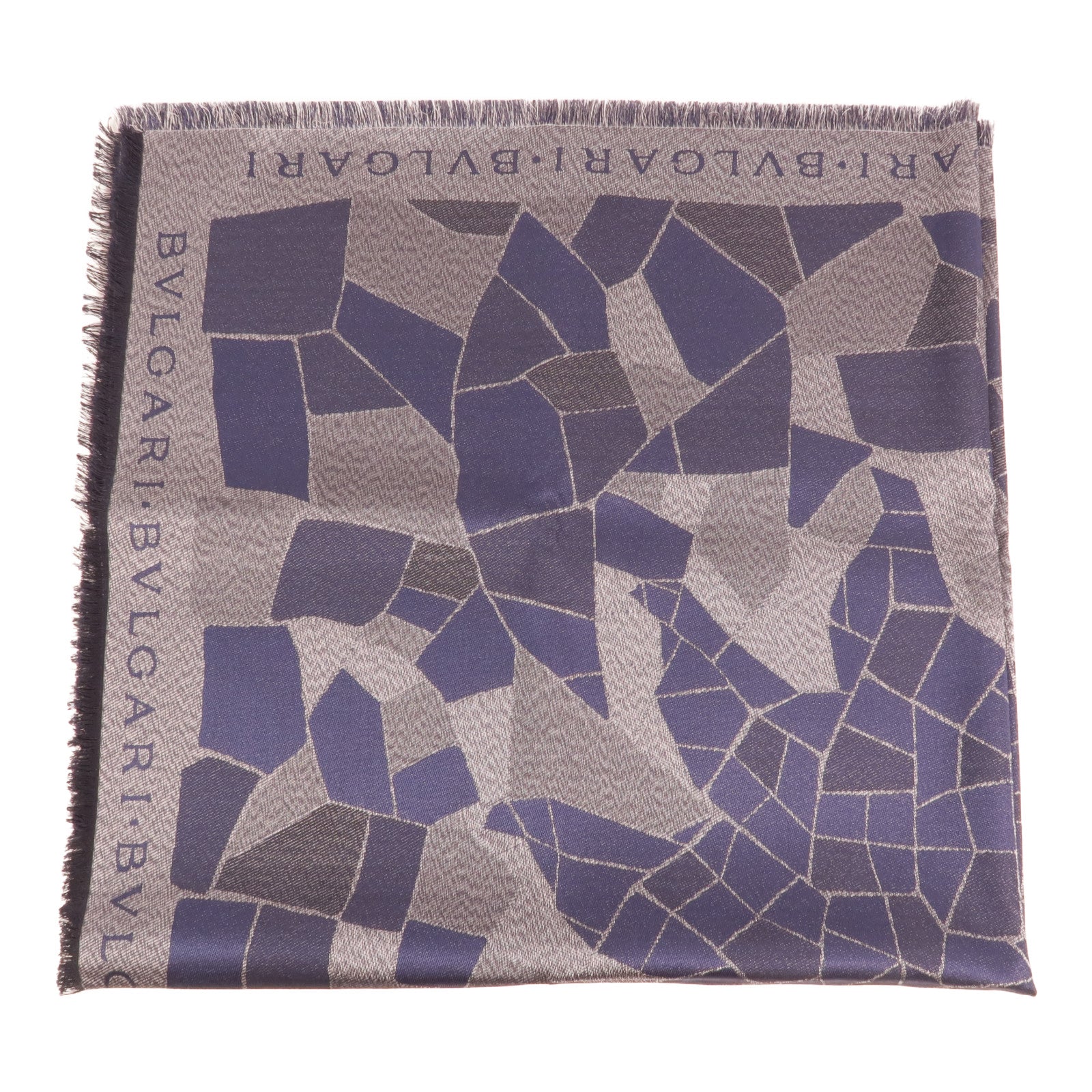 BVLGARI 絲質/羊毛Scarf 90X90絲巾