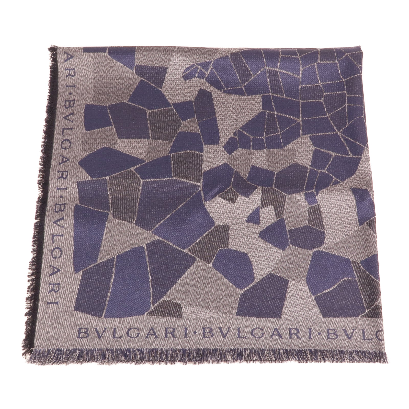 BVLGARI 絲質/羊毛Scarf 90X90絲巾