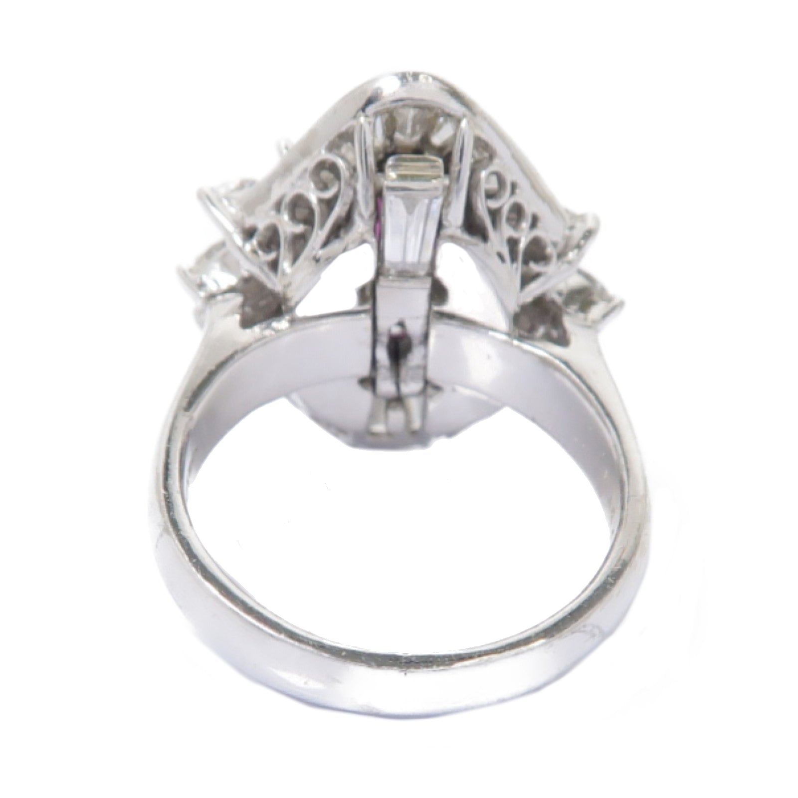 JEWELRY PT900鉑金Ruby Diamond Ring 1.14ct紅寶石/2.23ct鑽石戒指US#6