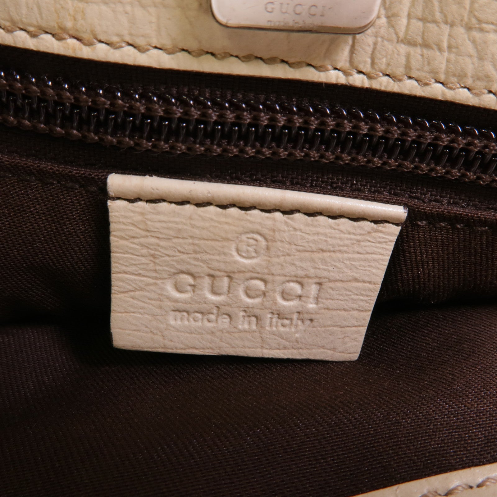 GUCCI 塗層帆布Shoulder Tote銀扣肩背袋/手挽袋