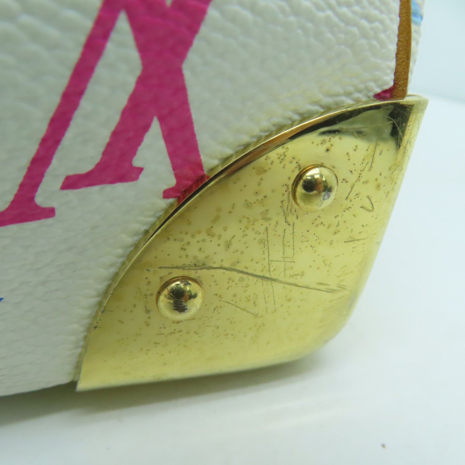 LOUIS VUITTON 【激減優惠】Monogram Multicolore Speedy 30金扣手挽袋白色彩色